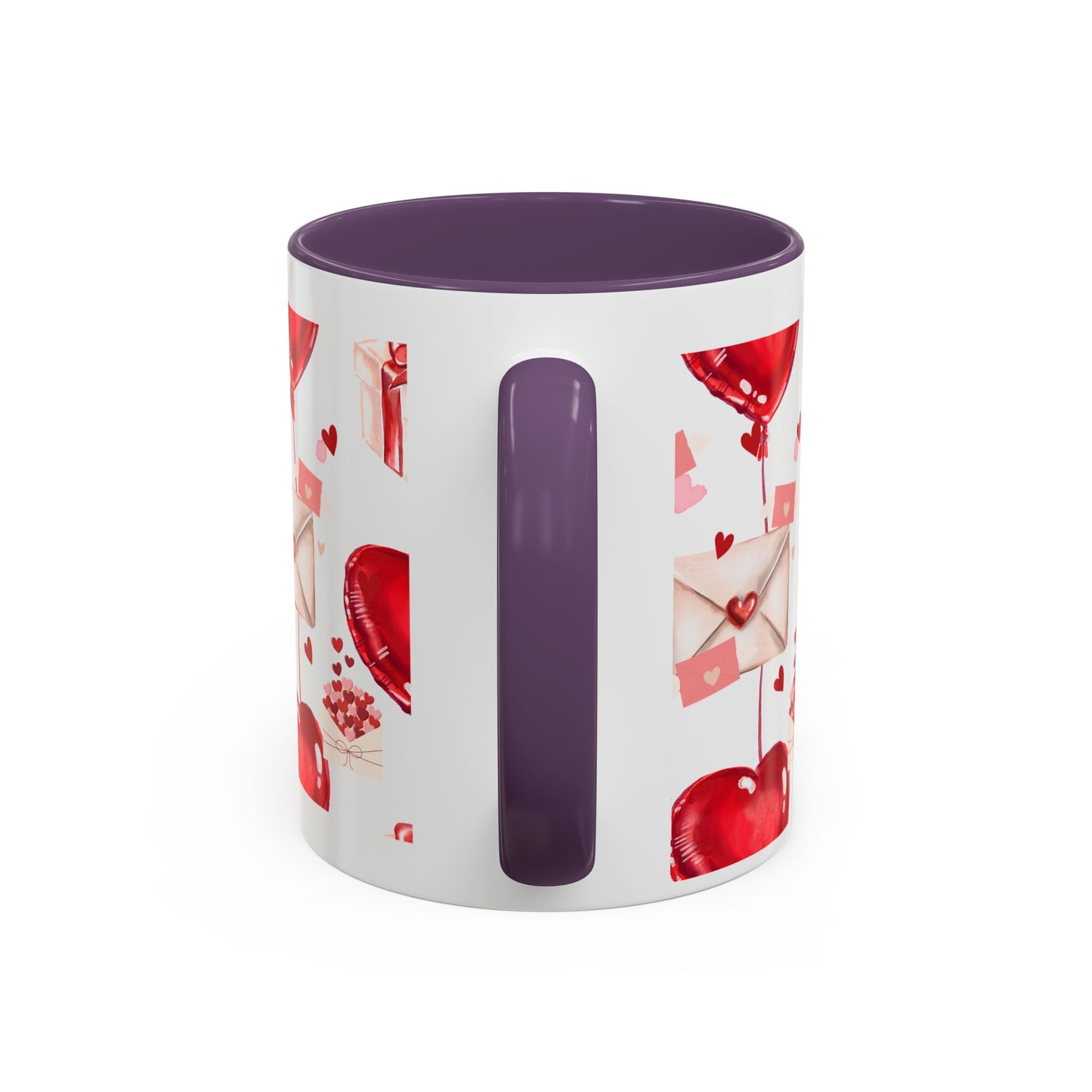 Valentine Heart Balloons & Love Letters Accent Coffee Mug