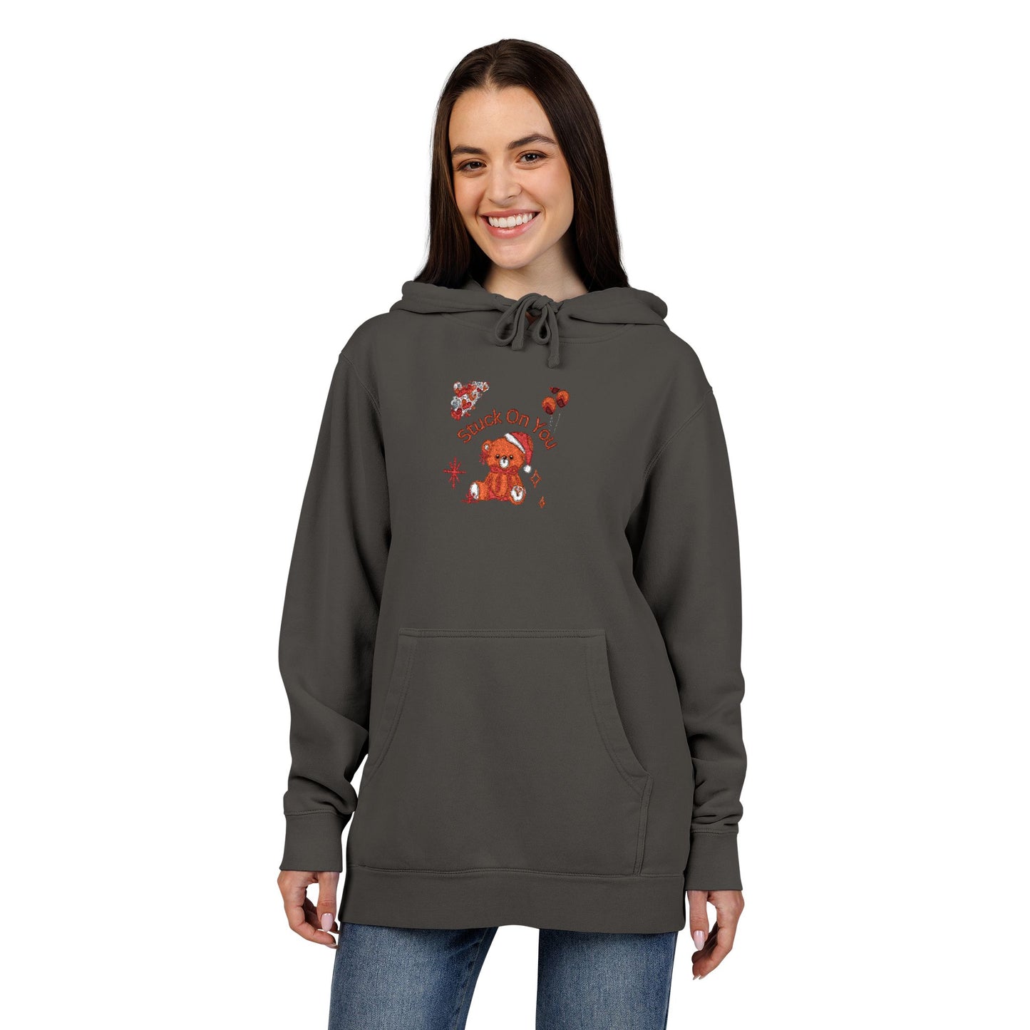 Floral Fox Pigment-Dyed Hoodie — Vintage Botanical Fox Chest Print