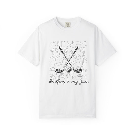 Golfing Is My Jam Unisex Garment-Dyed T-Shirt