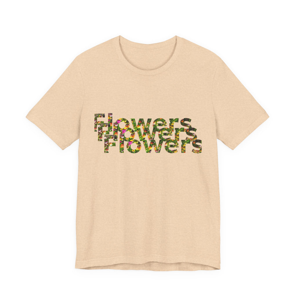 Floral 'Flowers' Unisex Jersey Tee – Perfect for Spring Celebrations