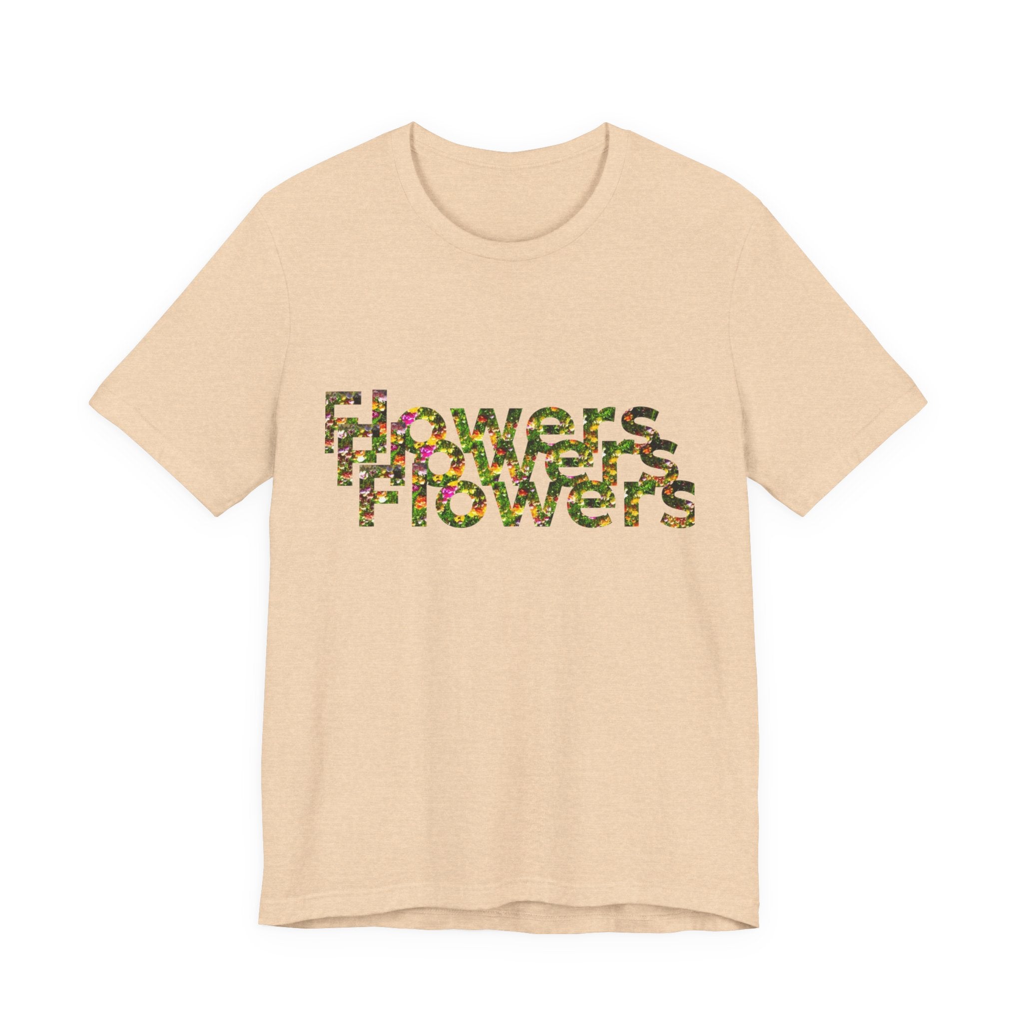 Floral 'Flowers' Unisex Jersey Tee – Perfect for Spring Celebrations