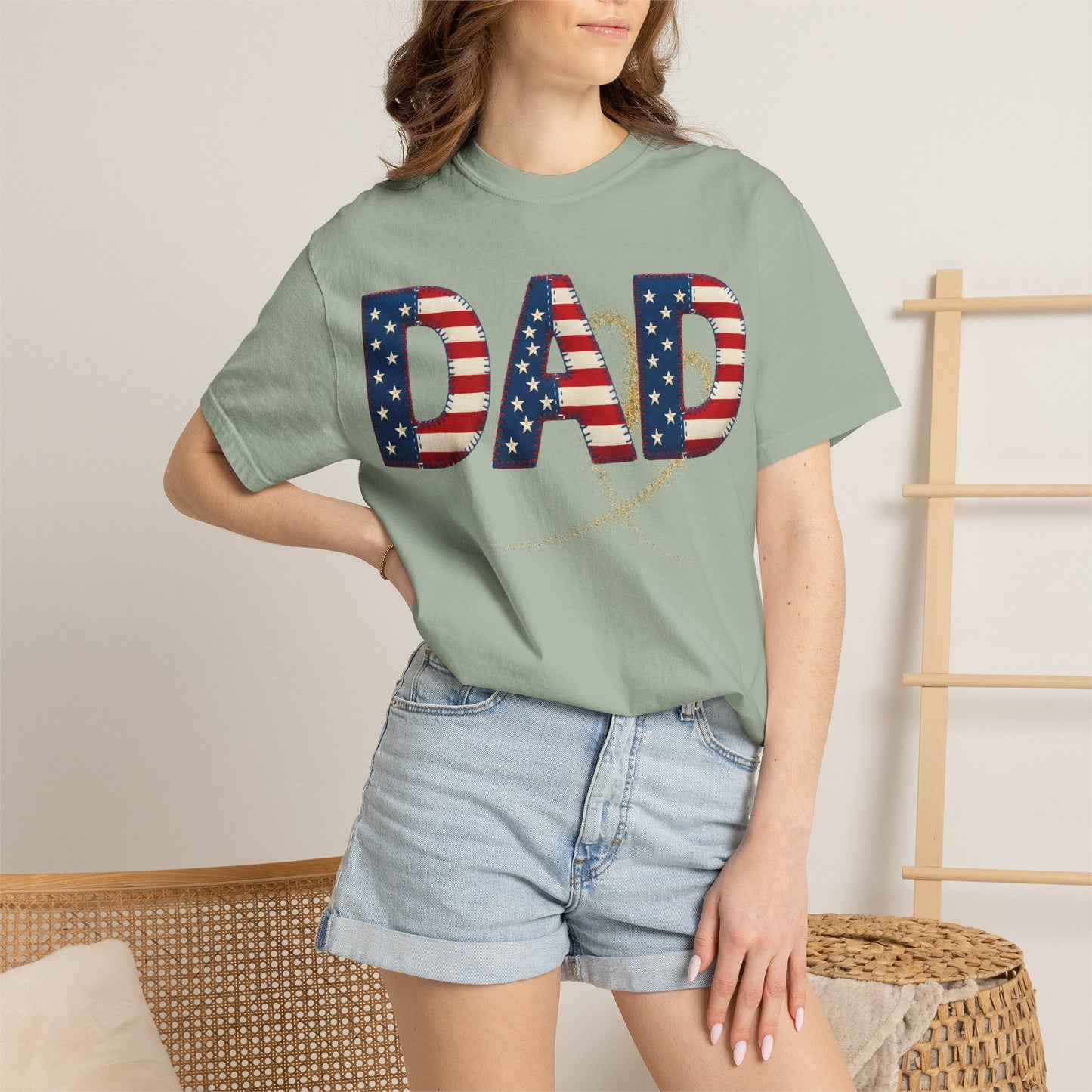 Patriotic DAD T-Shirt — American Flag Dad Tee for Father’s Day