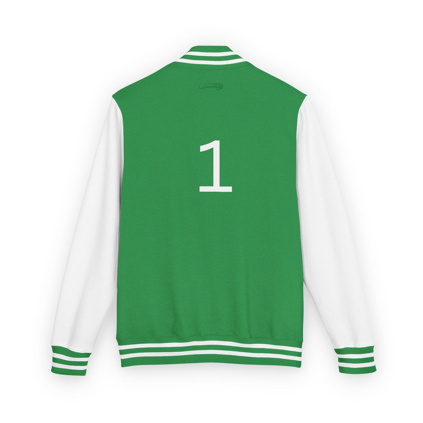 Letterman Jacket – Black & White Varsity Jacket with 'W' Initial and Back Number 1