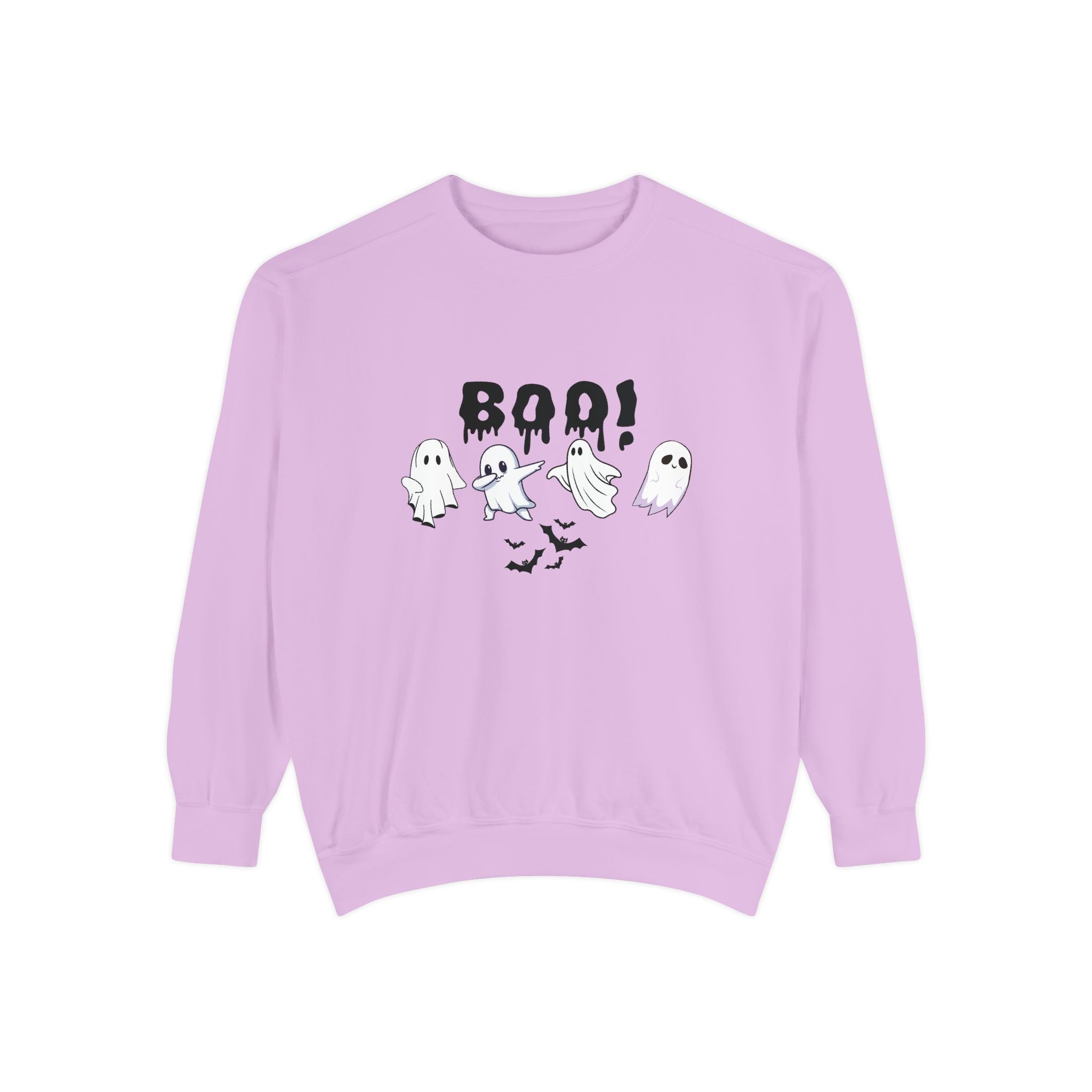 Boo Ghost Sweatshirt, Halloween Cozy Top, Unisex Fall Apparel, Spooky Season Gift, Casual Sweatshirt for Celebrations