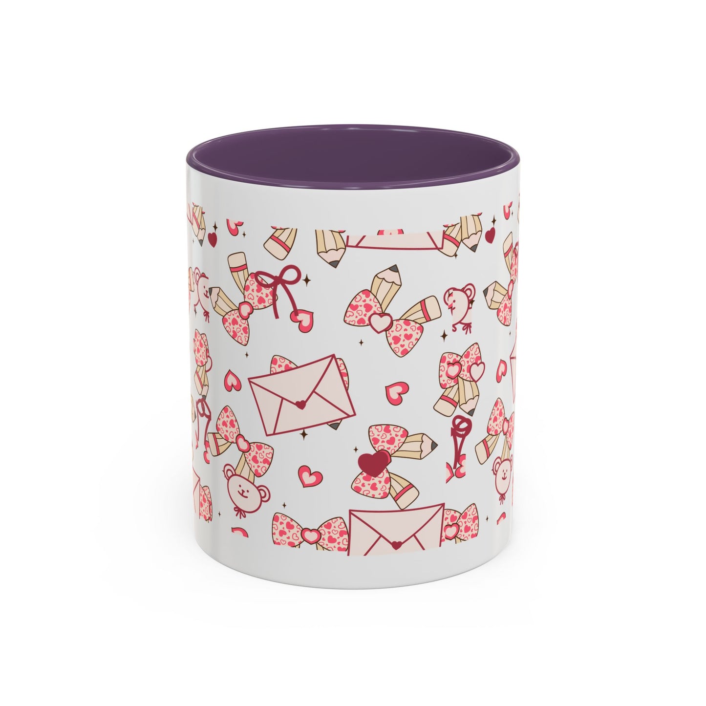 Valentine Love Pattern Accent Coffee Mug (11/15oz)