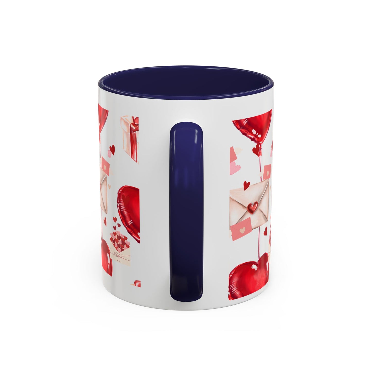 Valentine Heart Balloons & Love Letters Accent Coffee Mug