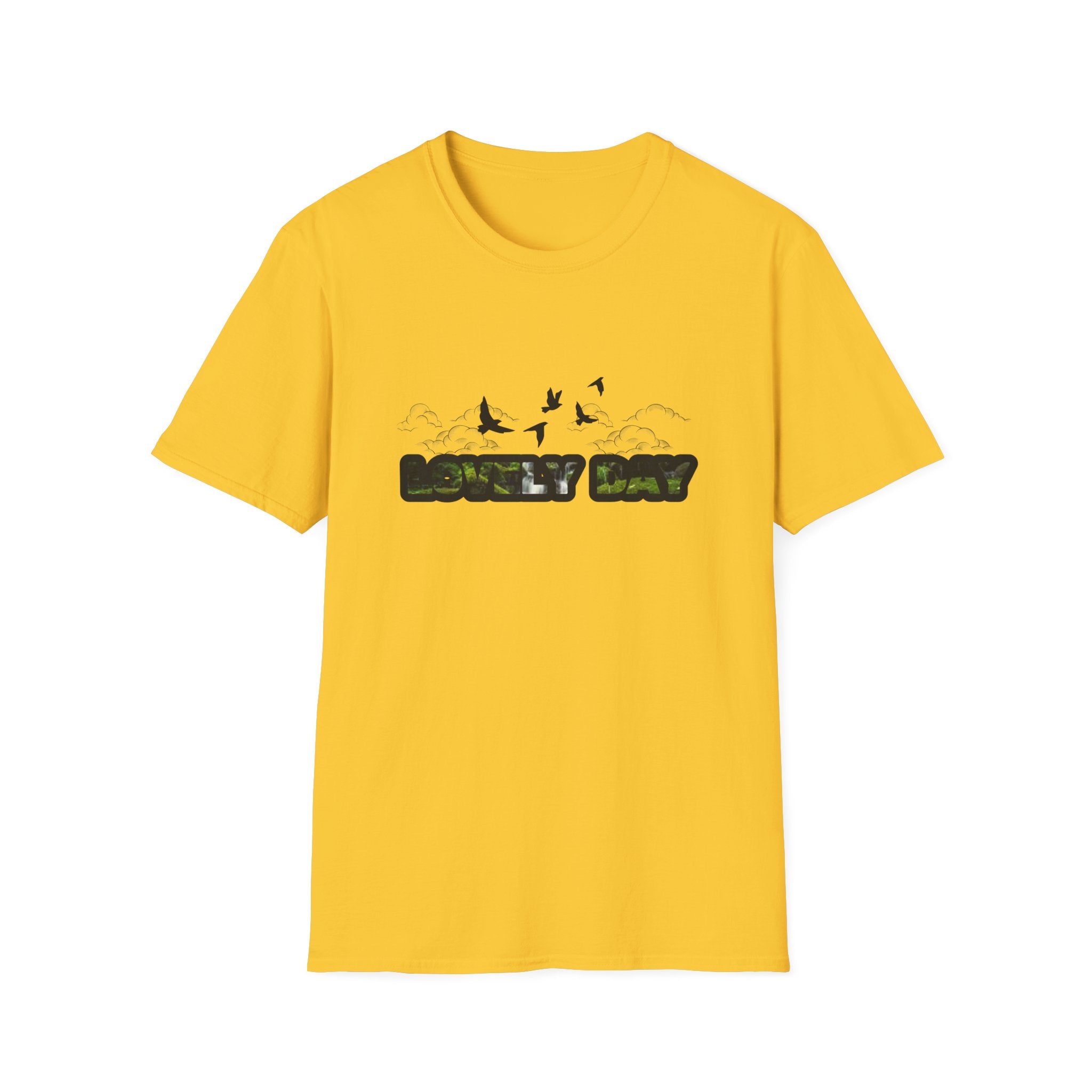 Unisex Softstyle T-Shirt - "Lonely Way" Birds Graphic Tee for Nature Lovers