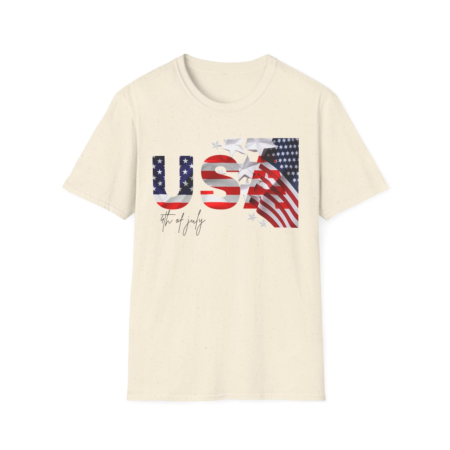 USA Flag Graphic T‑Shirt — 4th of July Patriotic Tee