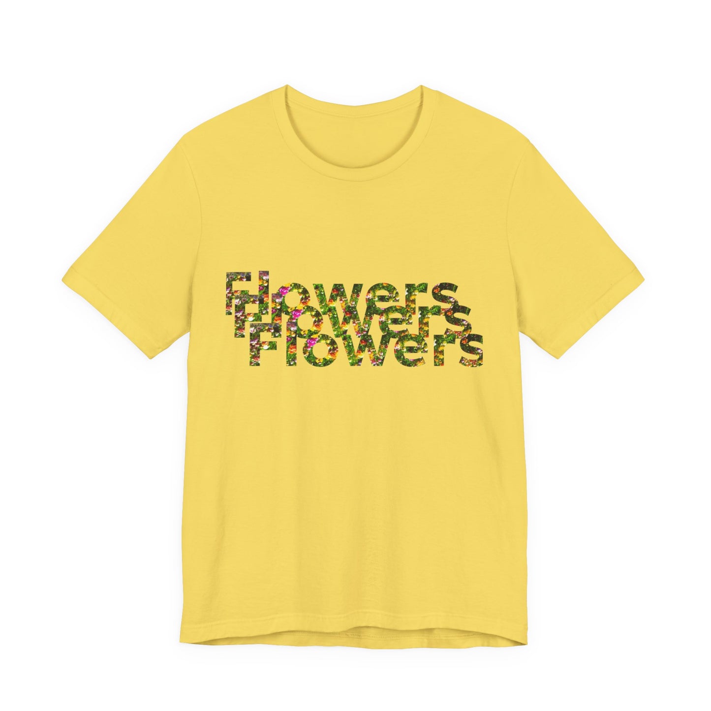Floral 'Flowers' Unisex Jersey Tee – Perfect for Spring Celebrations