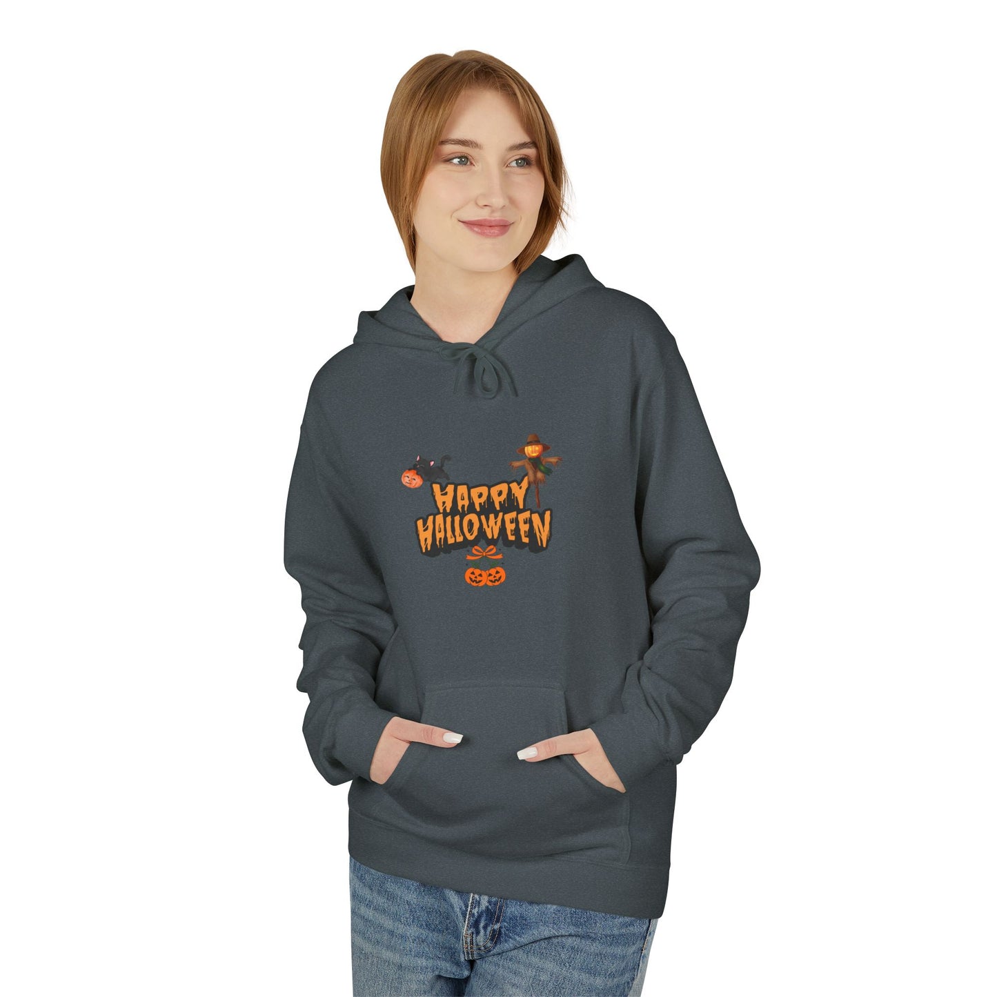 Halloween Fleece Hoodie, Cozy Trick or Treat Sweater, Unisex Fall Apparel, Spooky Season Gift, Festive Celebration Wear