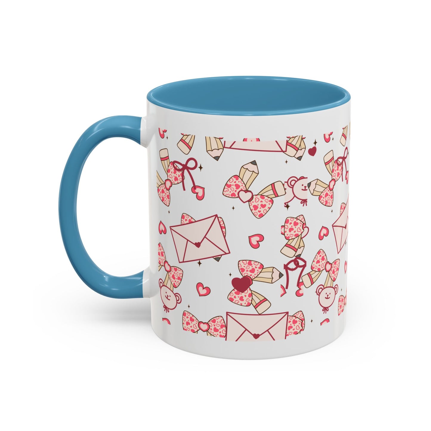Valentine Love Pattern Accent Coffee Mug (11/15oz)