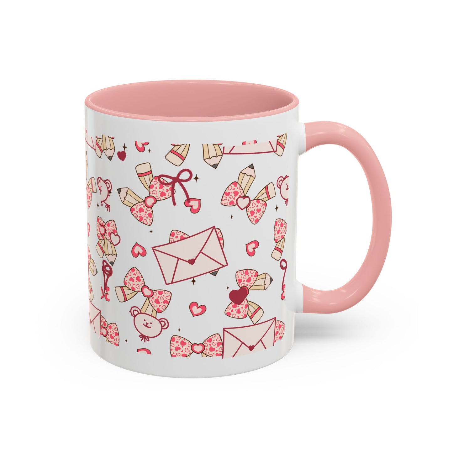 Valentine Love Pattern Accent Coffee Mug (11/15oz)