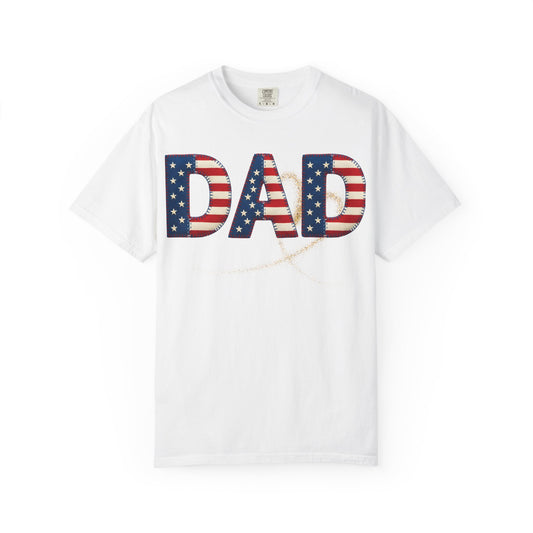 Patriotic DAD T-Shirt — American Flag Dad Tee for Father’s Day