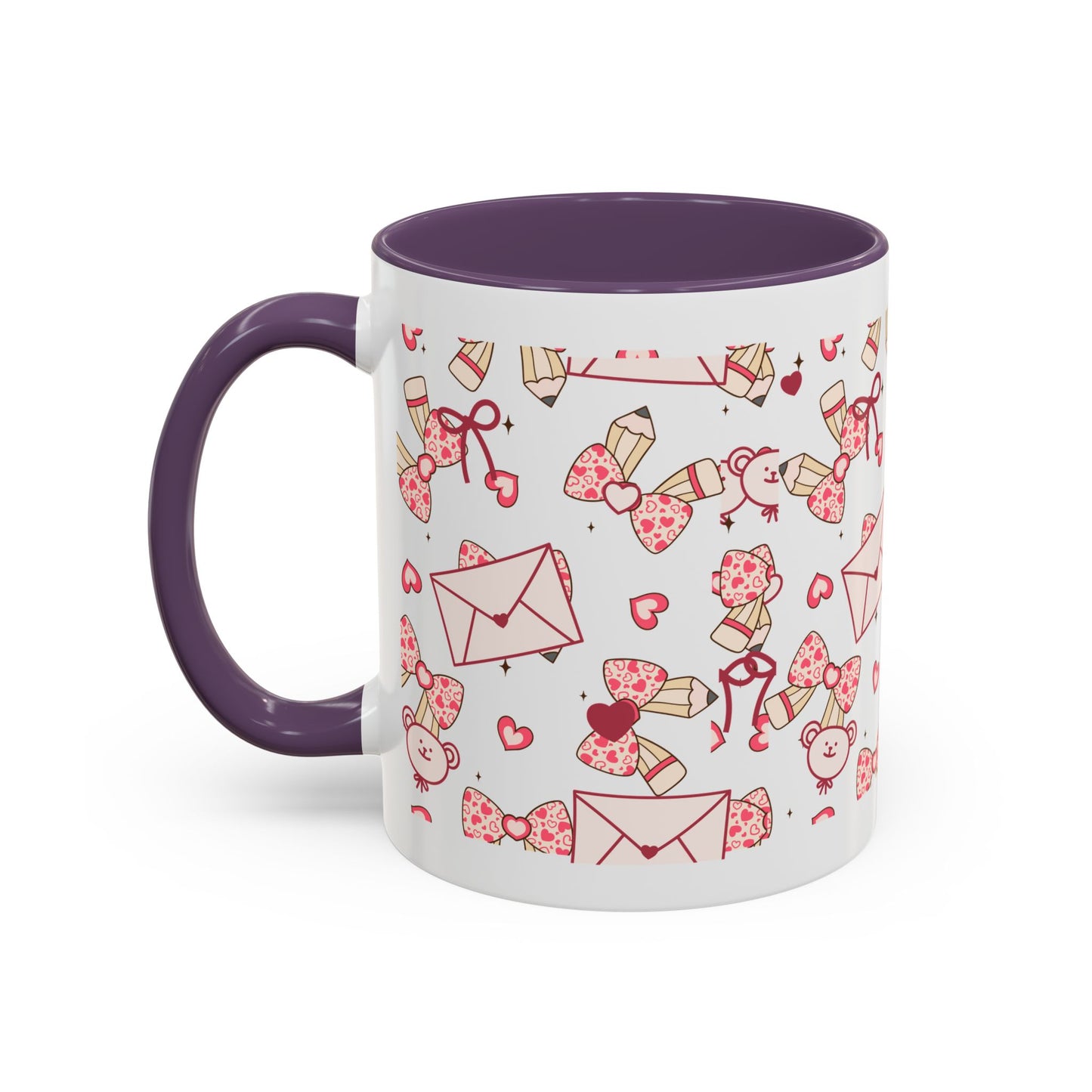 Valentine Love Pattern Accent Coffee Mug (11/15oz)