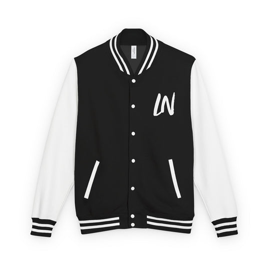 Letterman Jacket – Black & White Varsity Jacket with 'W' Initial and Back Number 1