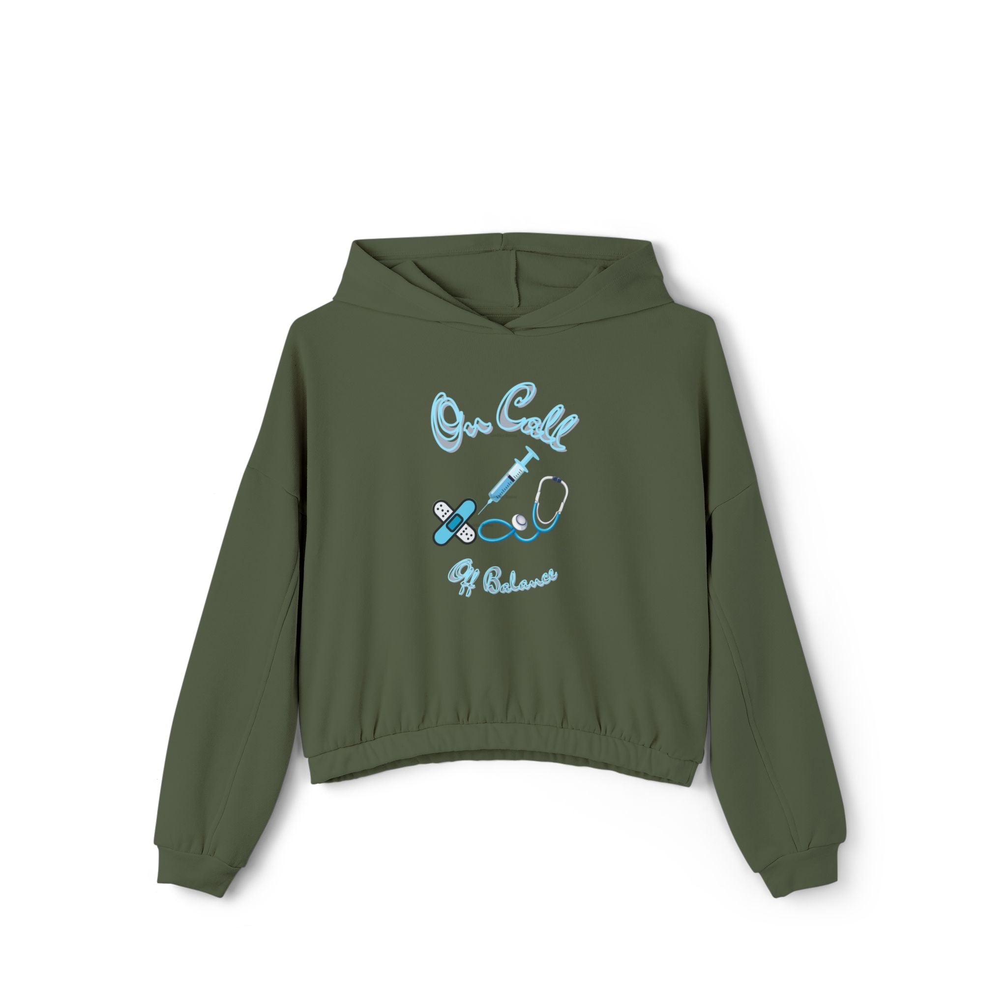 On Call Women's Cinched Bottom Hoodie, Comfy Hoodie for Nurses, Medical Staff Sweatshirt, Gift for Healthcare Workers, Casual Wear