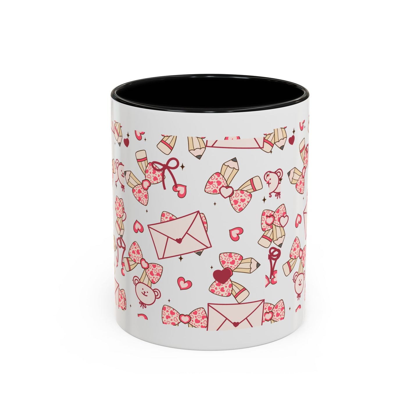 Valentine Love Pattern Accent Coffee Mug (11/15oz)
