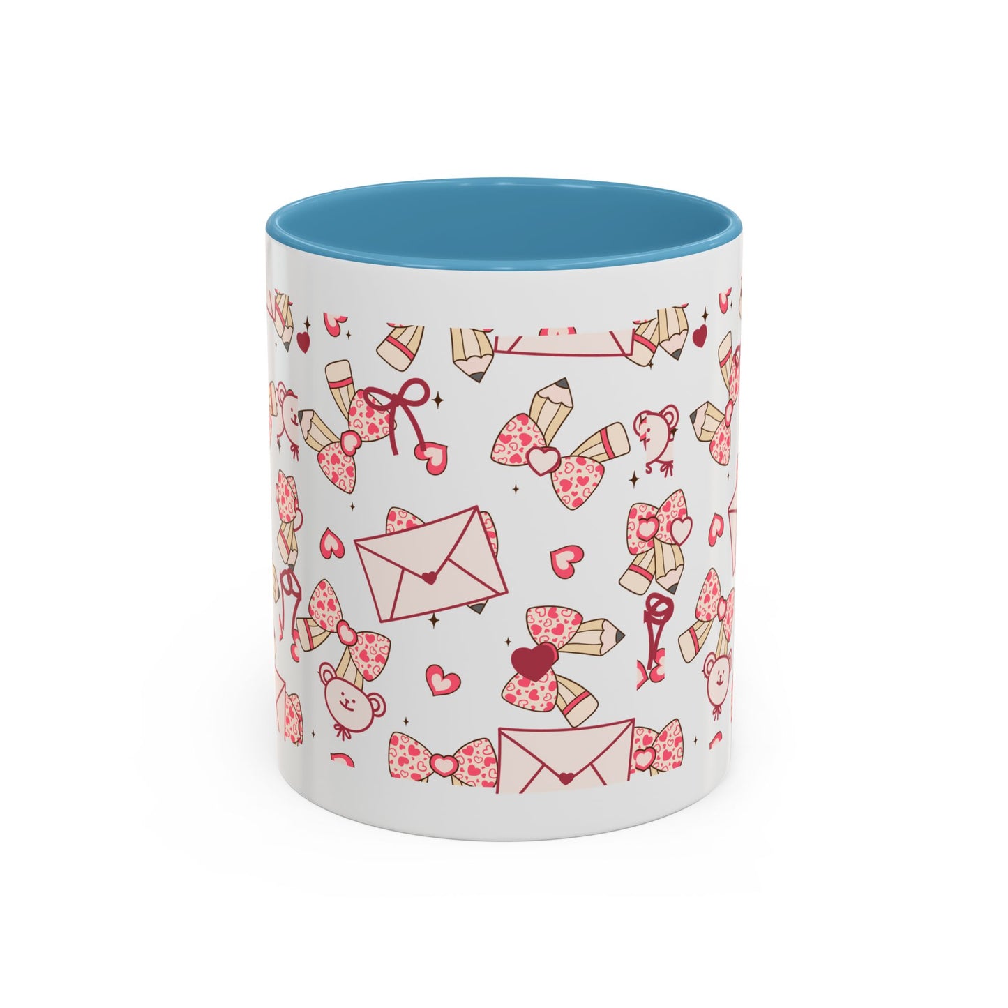 Valentine Love Pattern Accent Coffee Mug (11/15oz)