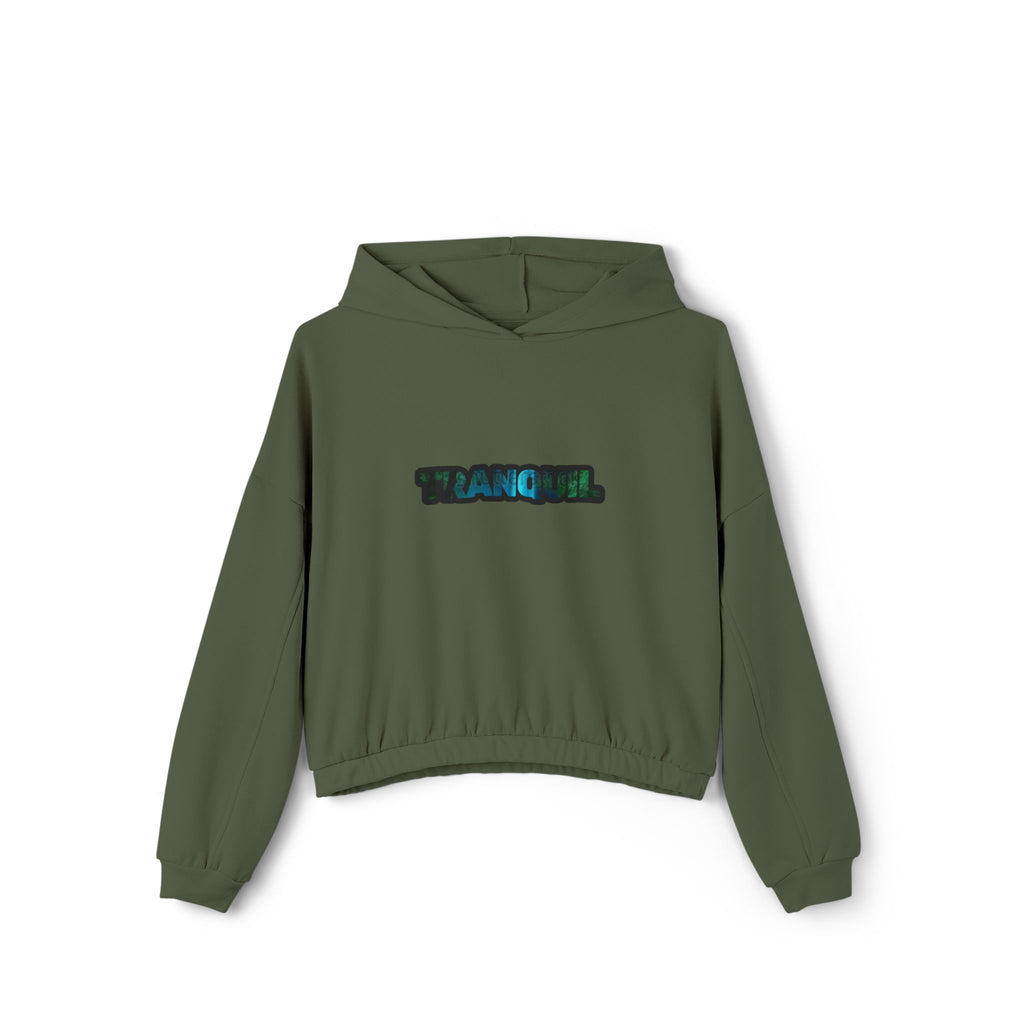 Tranquil Women's Cinched Bottom Hoodie | Cozy Casual, Gift for Her, Relaxed Vibes, Everyday Comfort, Perfect for Self-Care.