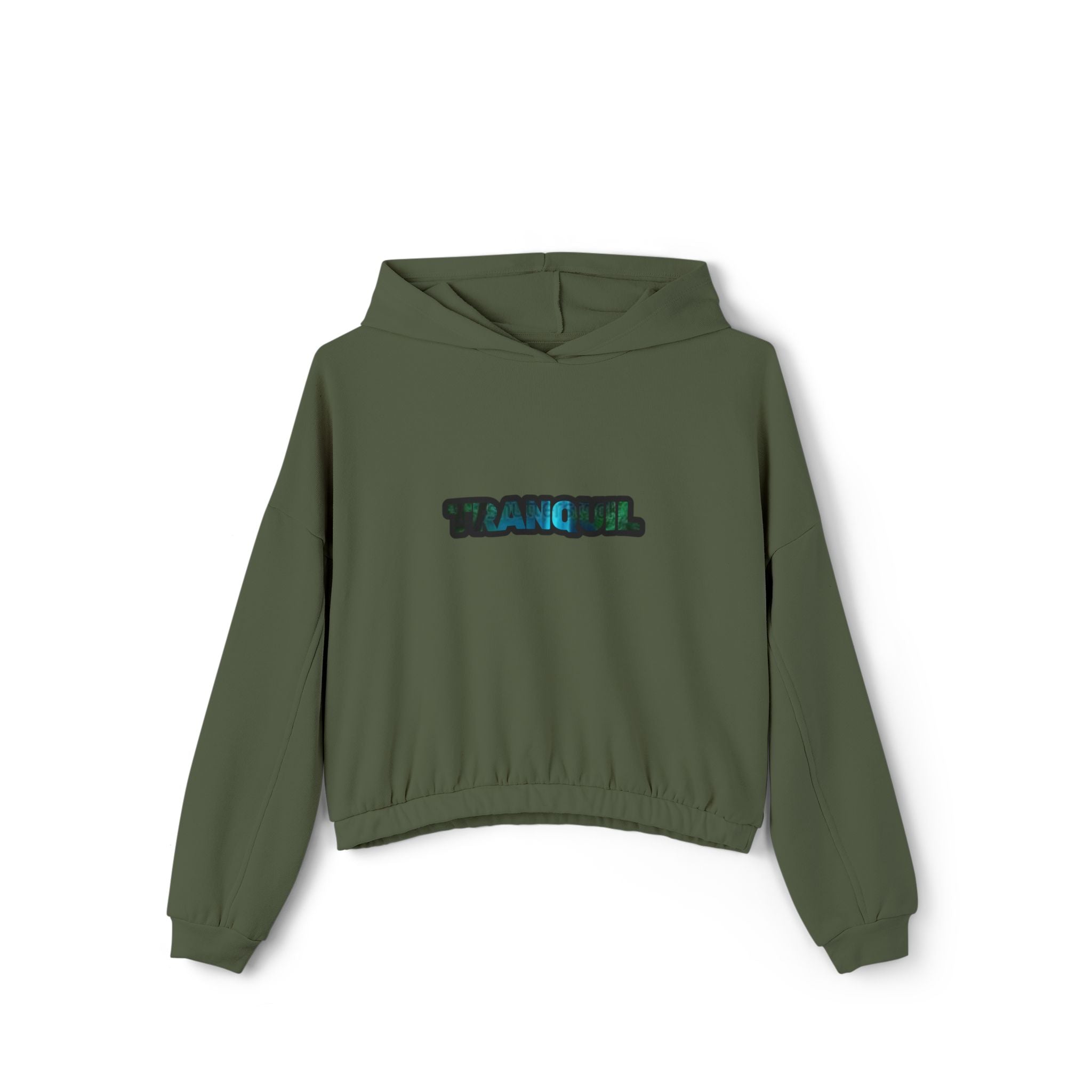 Tranquil Women's Cinched Bottom Hoodie | Cozy Casual, Gift for Her, Relaxed Vibes, Everyday Comfort, Perfect for Self-Care.