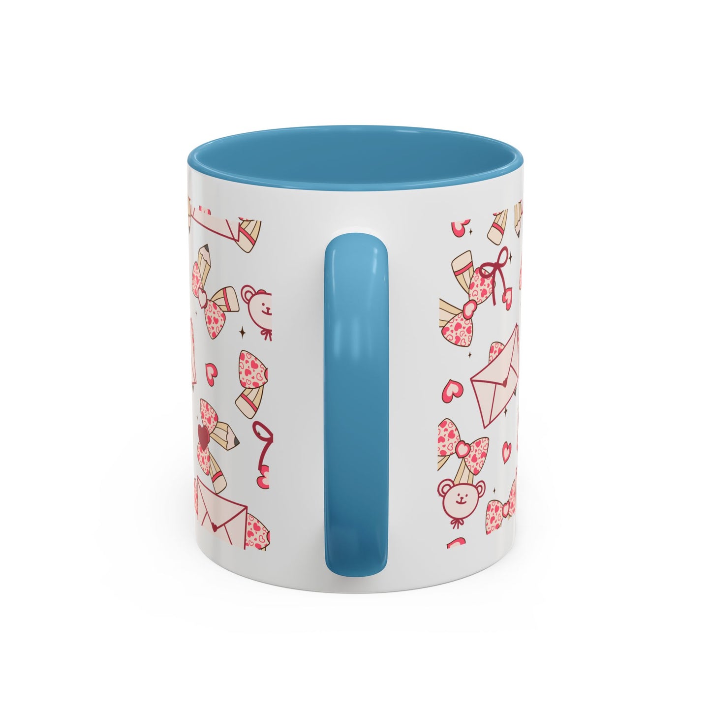 Valentine Love Pattern Accent Coffee Mug (11/15oz)