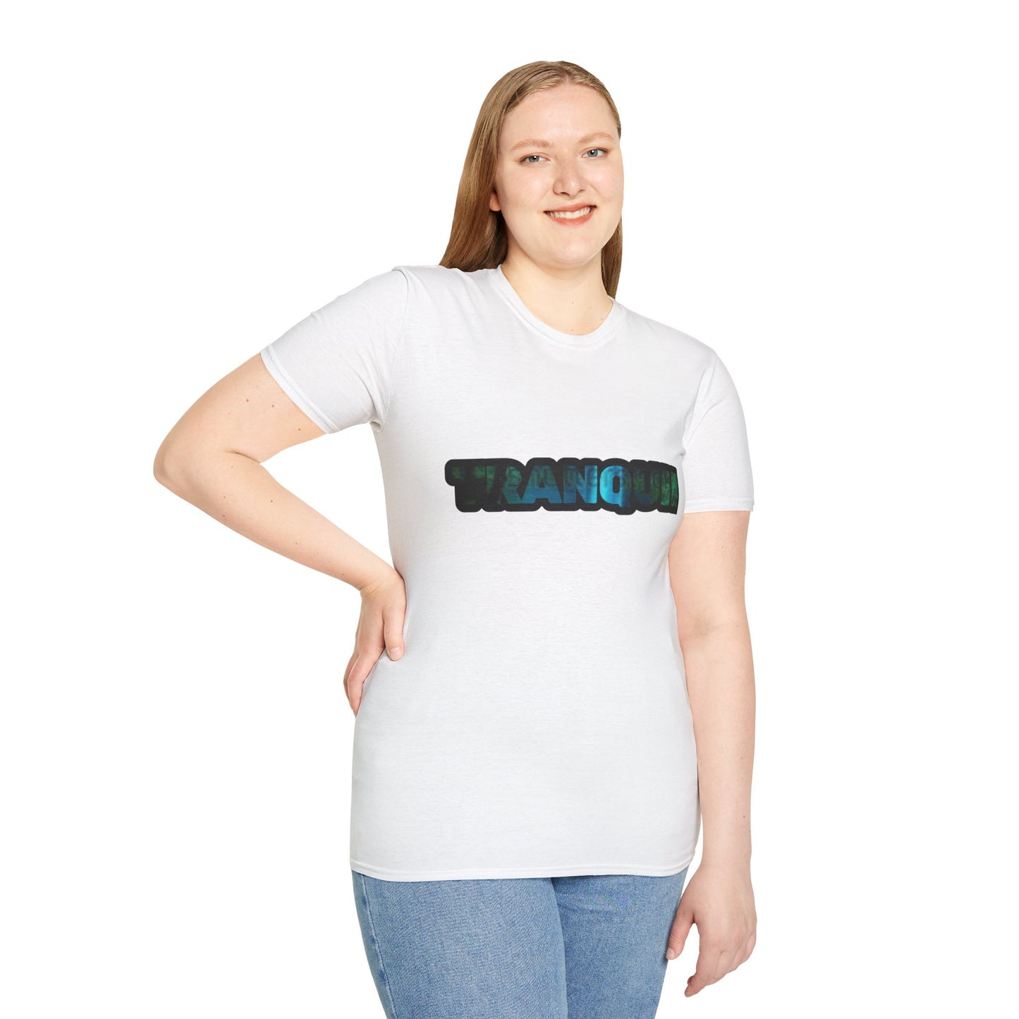 Tranquil Unisex Softstyle T-Shirt - Relaxing Vibe for Peace Lovers