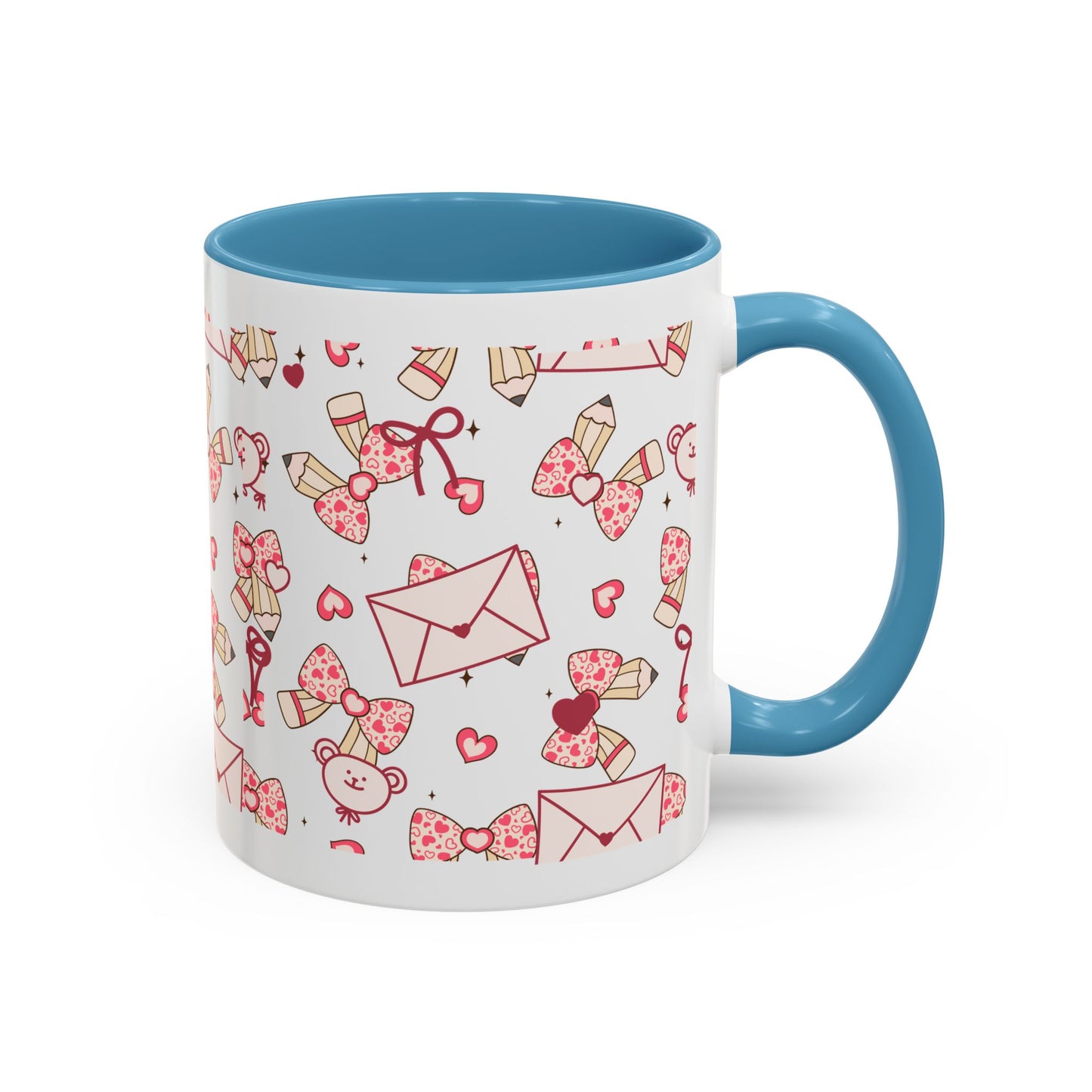Valentine Love Pattern Accent Coffee Mug (11/15oz)