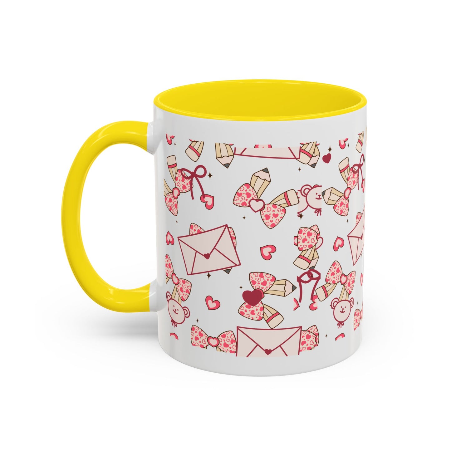 Valentine Love Pattern Accent Coffee Mug (11/15oz)