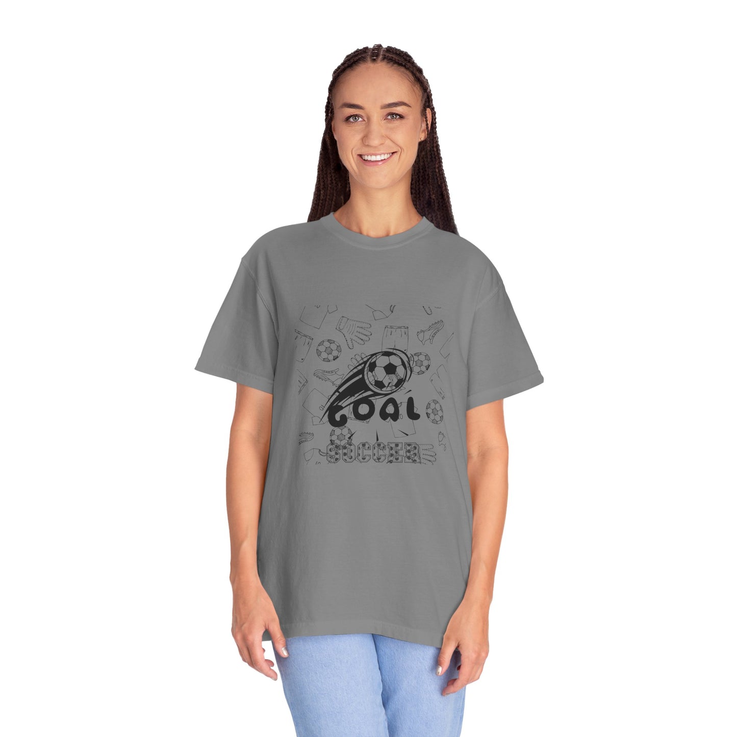 Goal Soccer Unisex Garment-Dyed T-Shirt - Perfect for Fans and Players