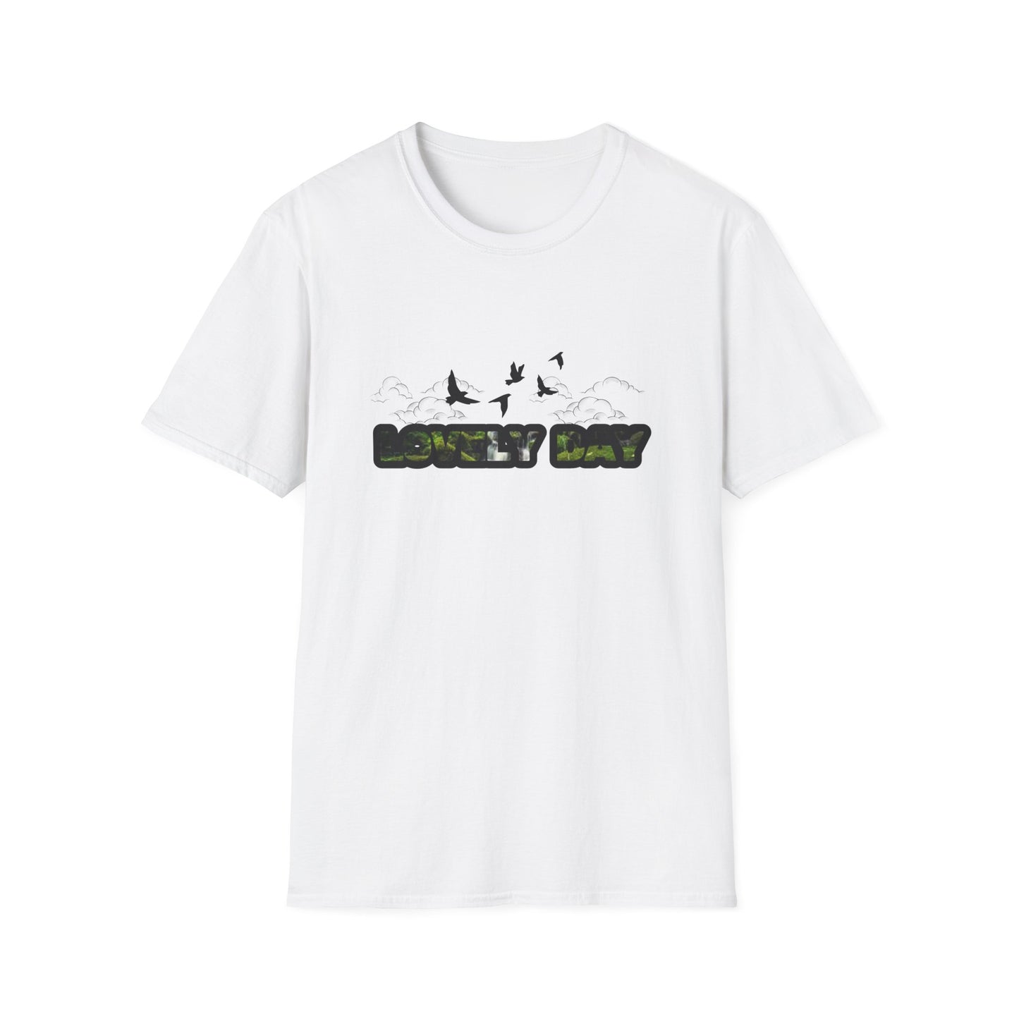 Unisex Softstyle T-Shirt - "Lonely Way" Birds Graphic Tee for Nature Lovers