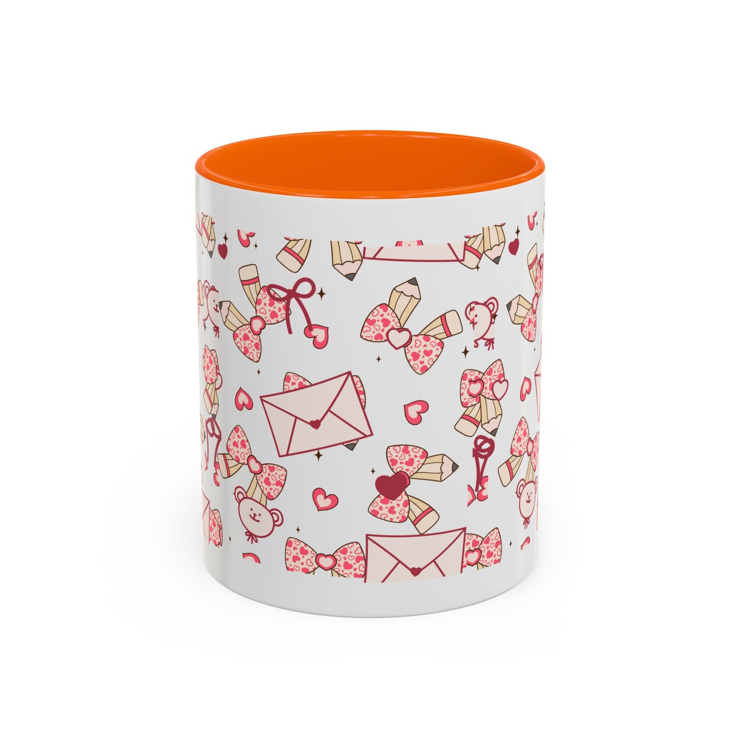 Valentine Love Pattern Accent Coffee Mug (11/15oz)