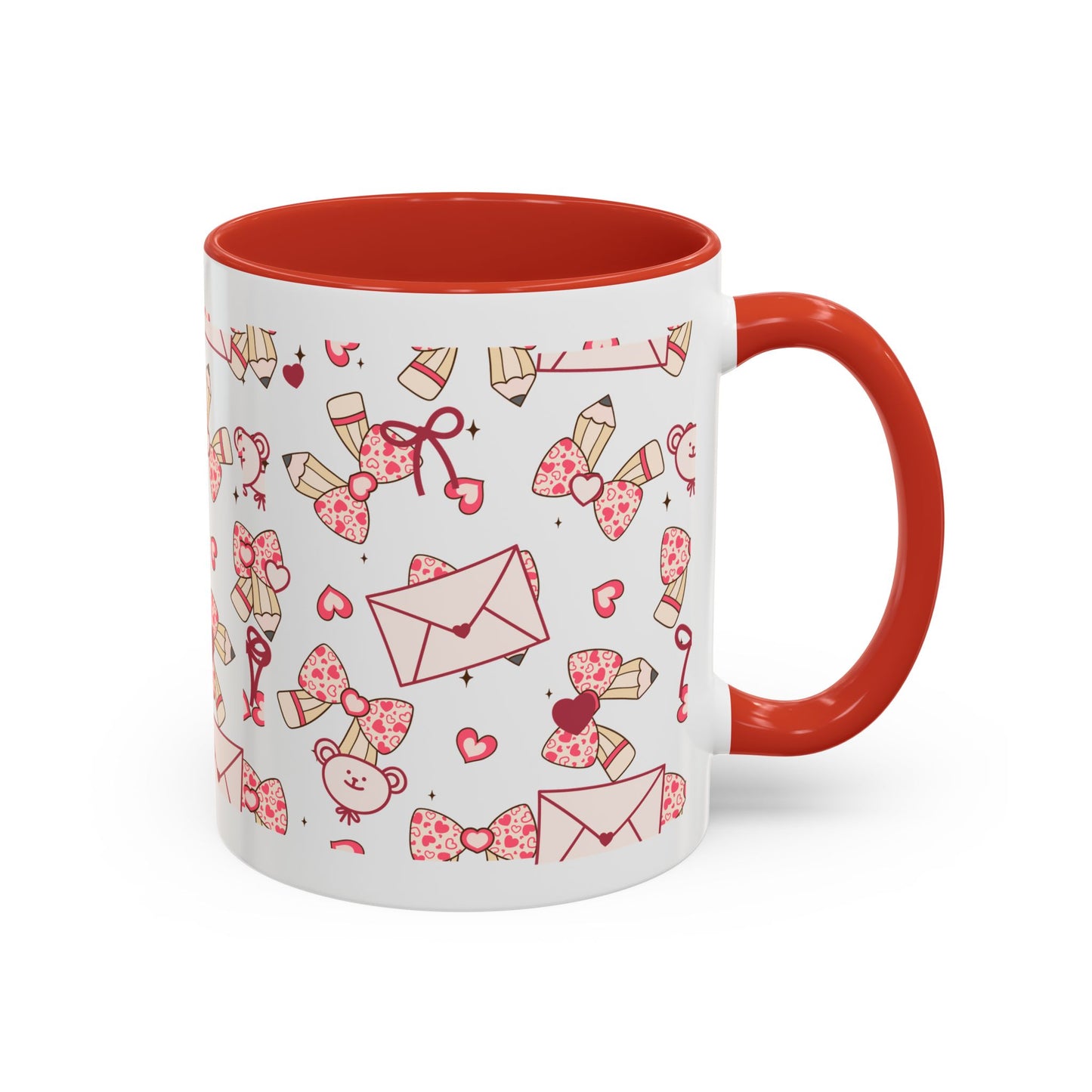 Valentine Love Pattern Accent Coffee Mug (11/15oz)