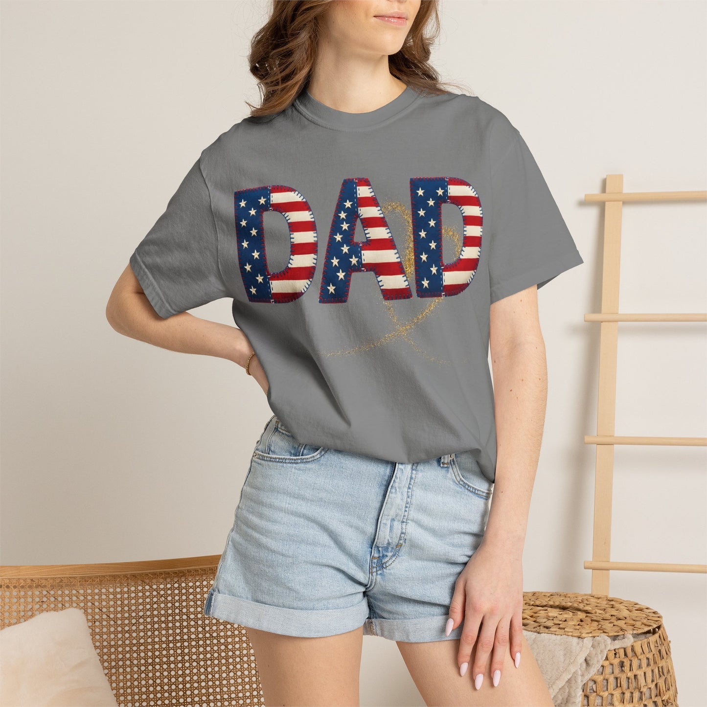 Patriotic DAD T-Shirt — American Flag Dad Tee for Father’s Day