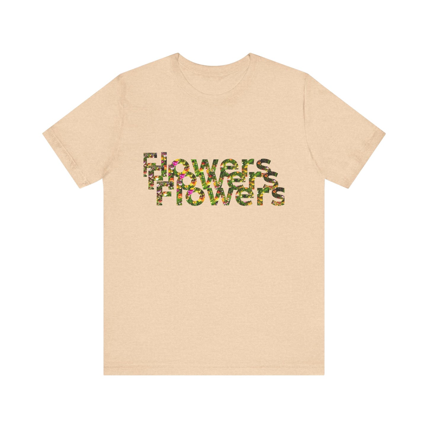 Floral 'Flowers' Unisex Jersey Tee – Perfect for Spring Celebrations