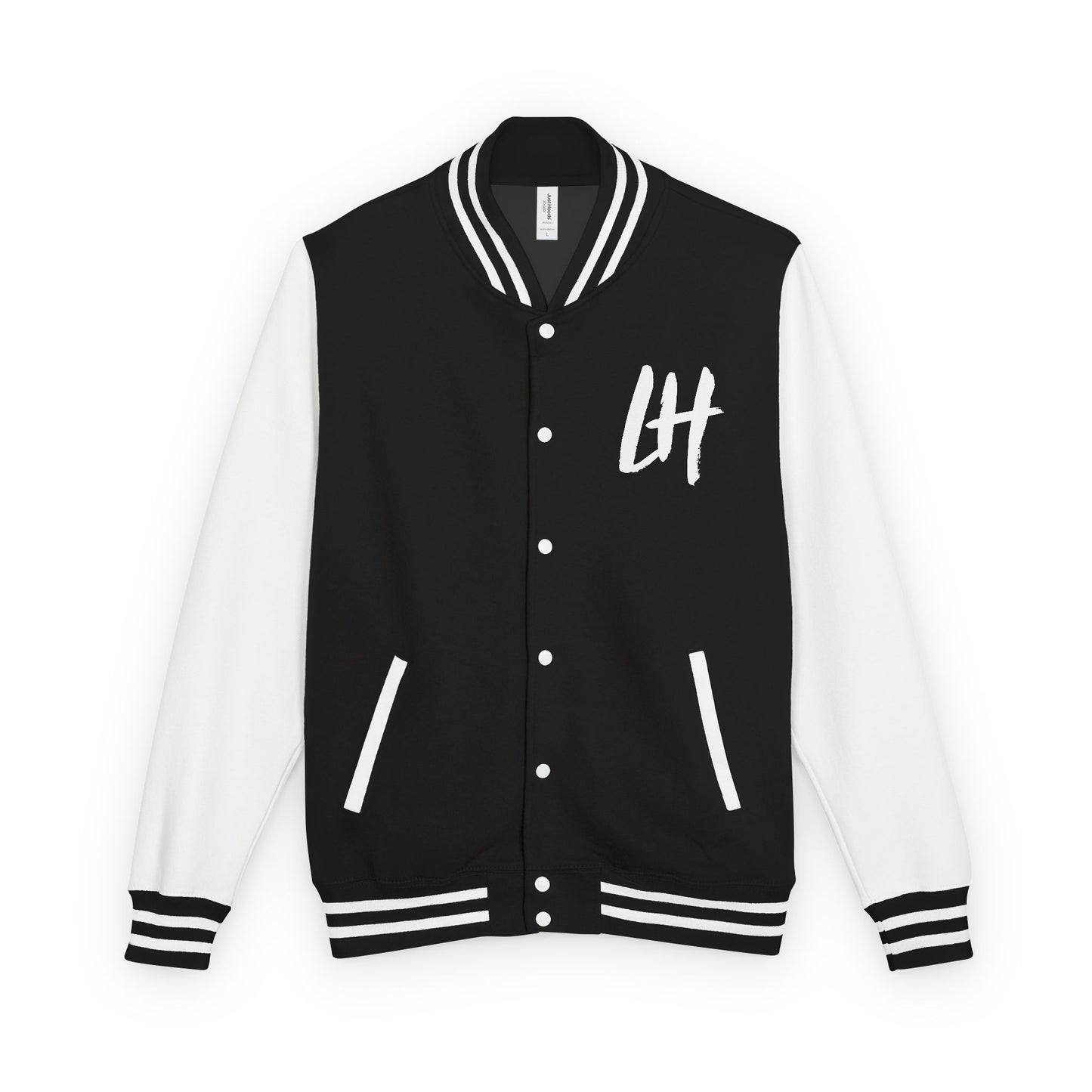 Varsity Jacket — Black & White '44' Letterman Jacket