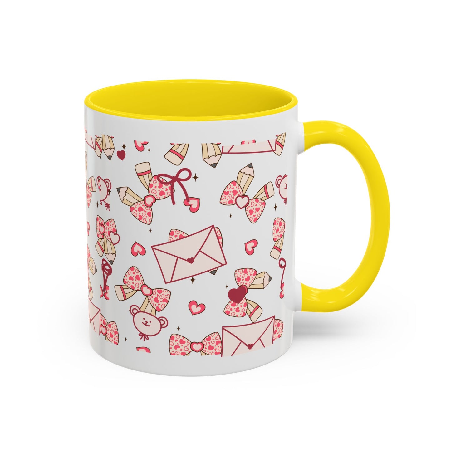 Valentine Love Pattern Accent Coffee Mug (11/15oz)