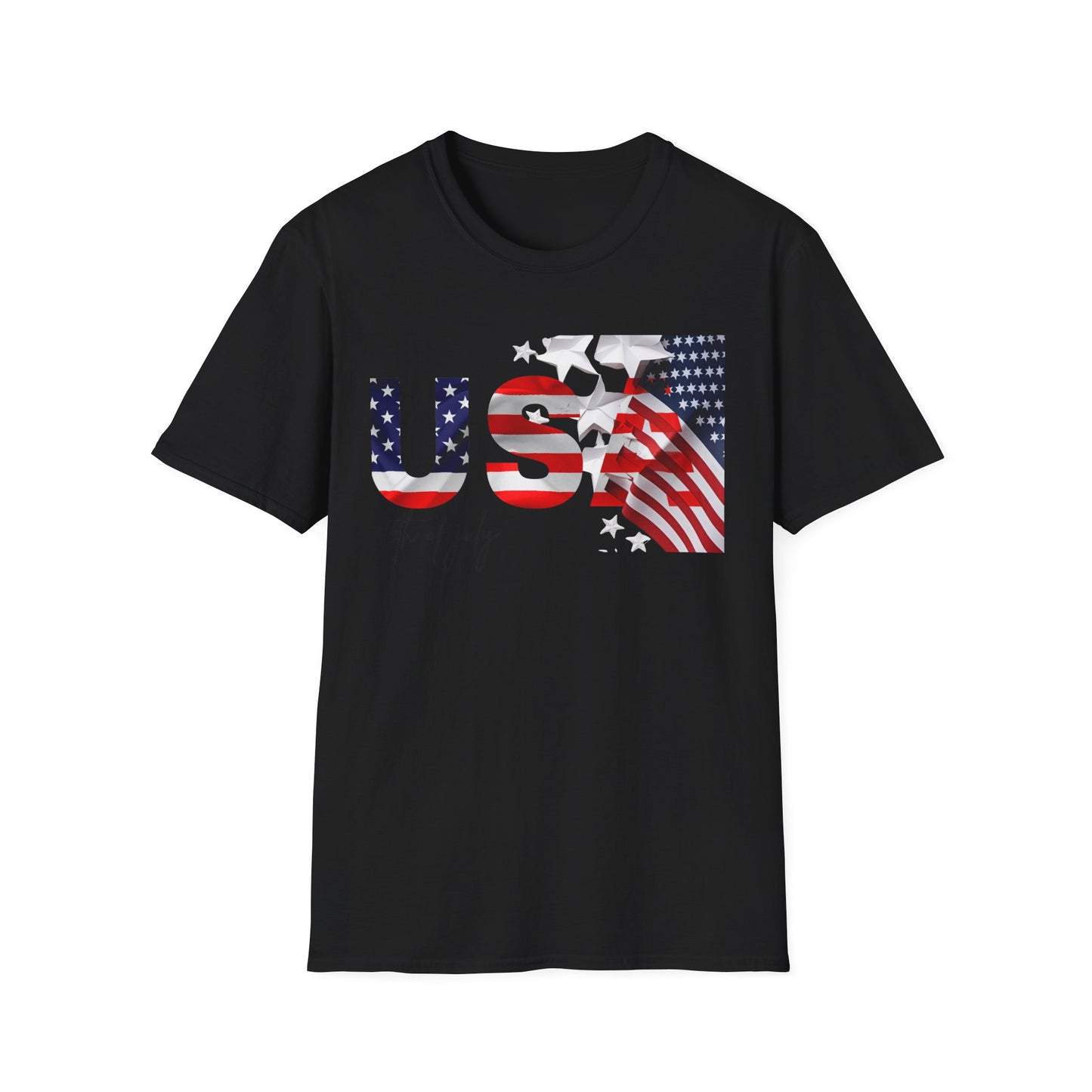 USA Flag Graphic T‑Shirt — 4th of July Patriotic Tee