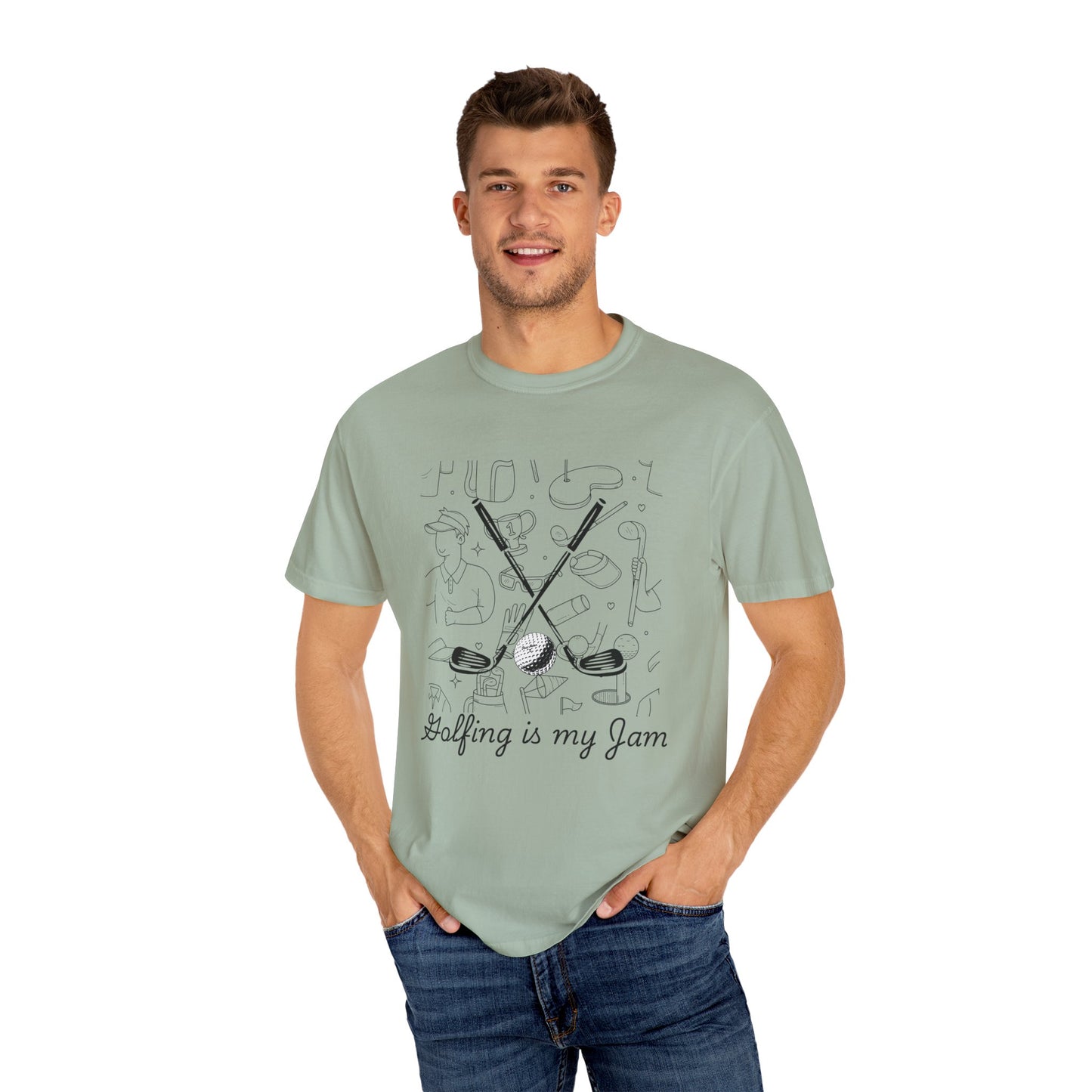 Golfing Is My Jam Unisex Garment-Dyed T-Shirt