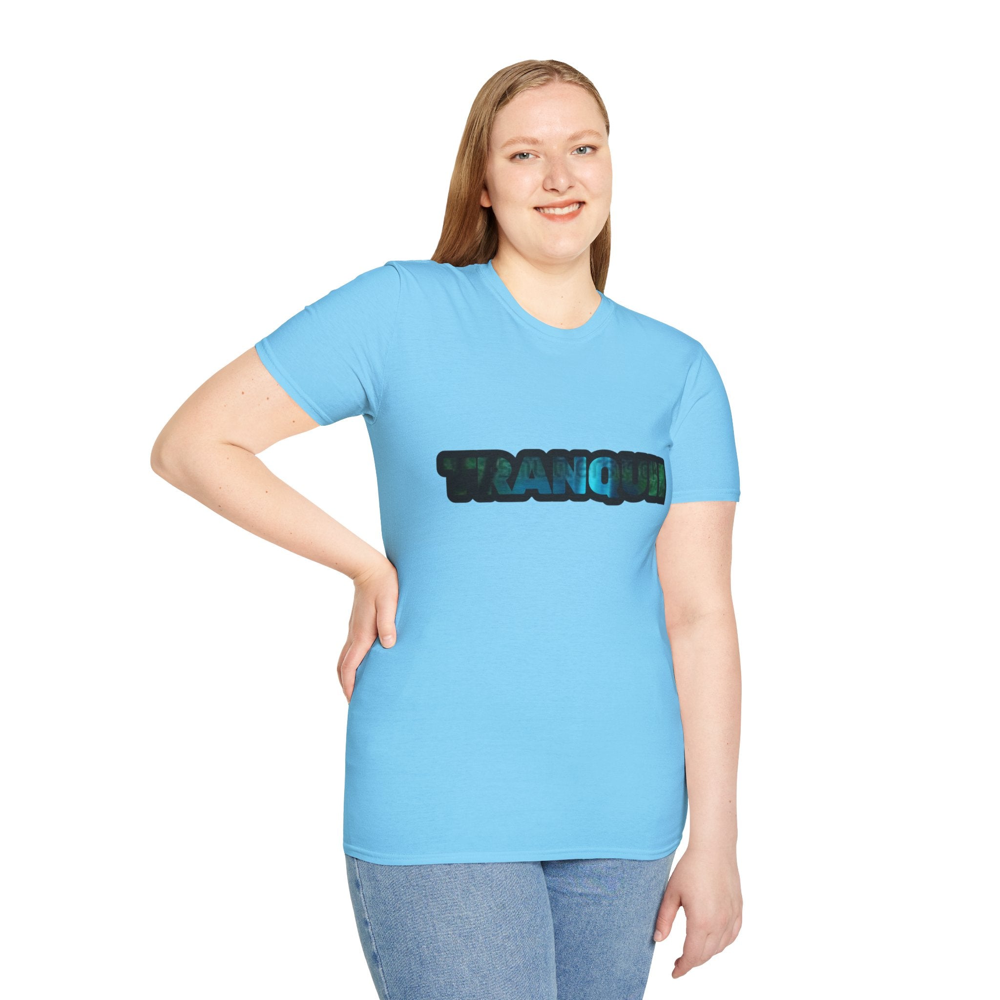 Tranquil Unisex Softstyle T-Shirt - Relaxing Vibe for Peace Lovers