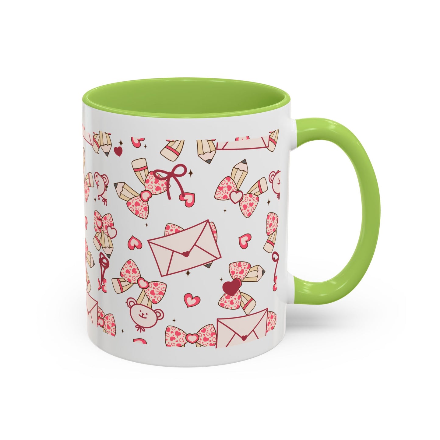 Valentine Love Pattern Accent Coffee Mug (11/15oz)
