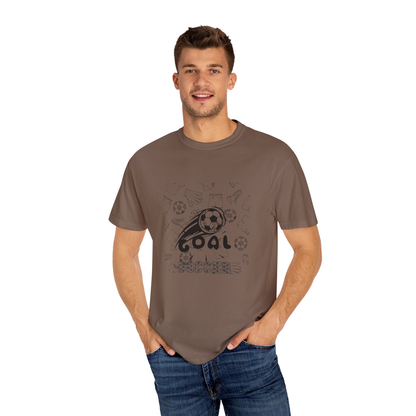Goal Soccer Unisex Garment-Dyed T-Shirt - Perfect for Fans and Players