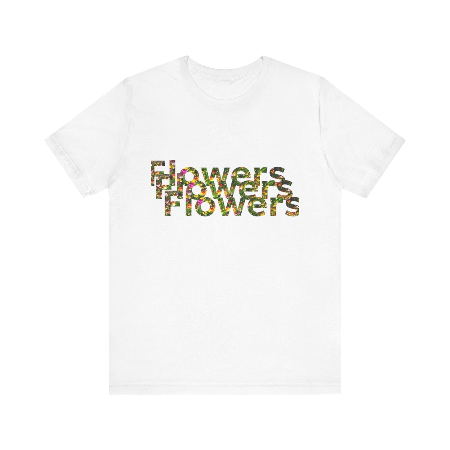 Floral 'Flowers' Unisex Jersey Tee – Perfect for Spring Celebrations