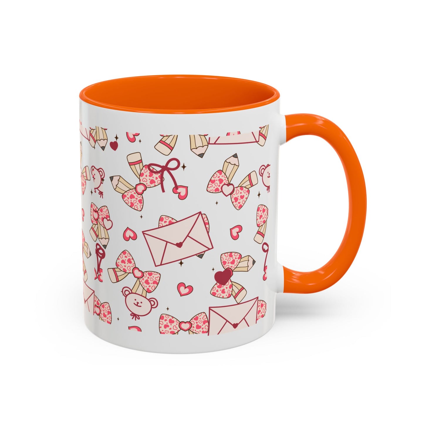 Valentine Love Pattern Accent Coffee Mug (11/15oz)