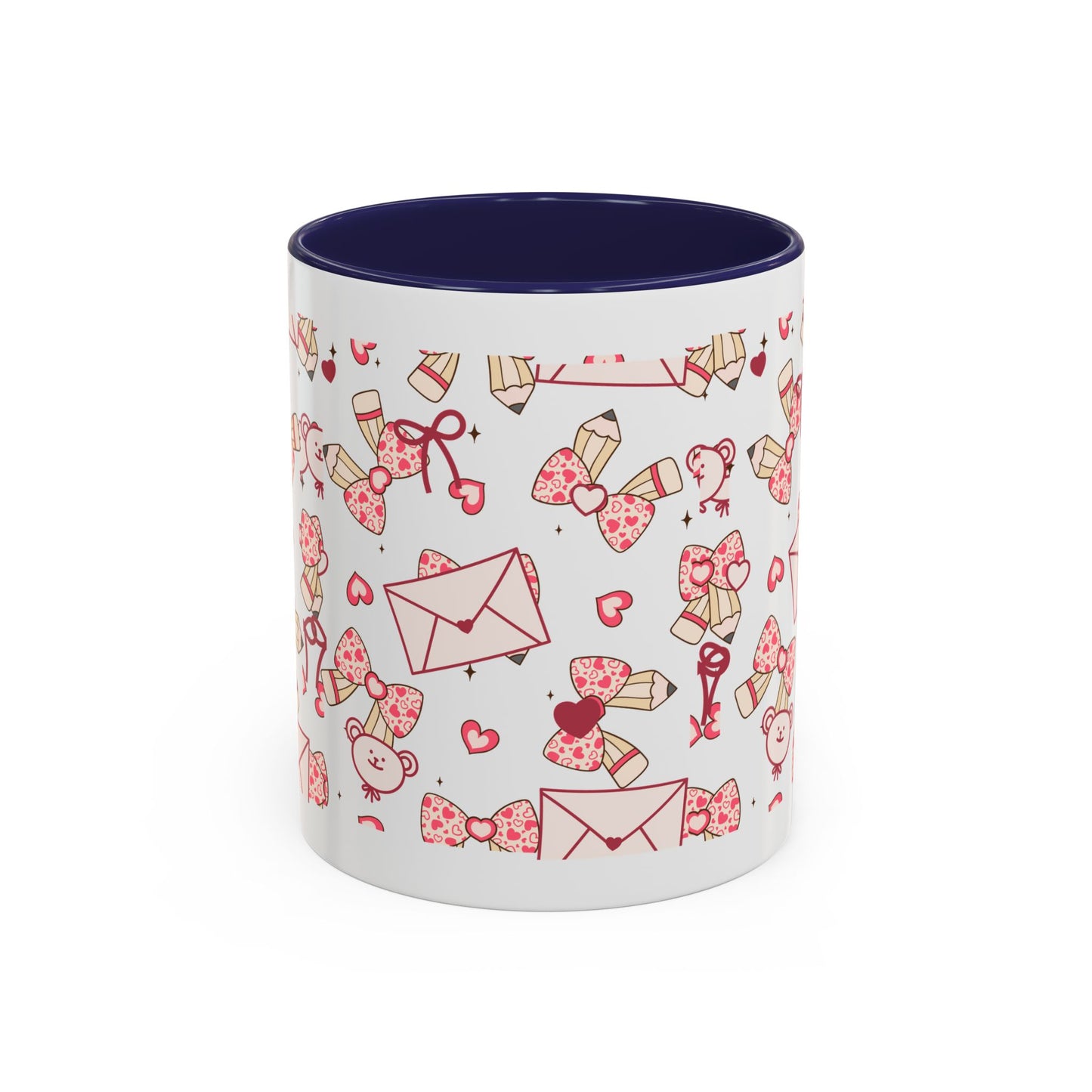 Valentine Love Pattern Accent Coffee Mug (11/15oz)