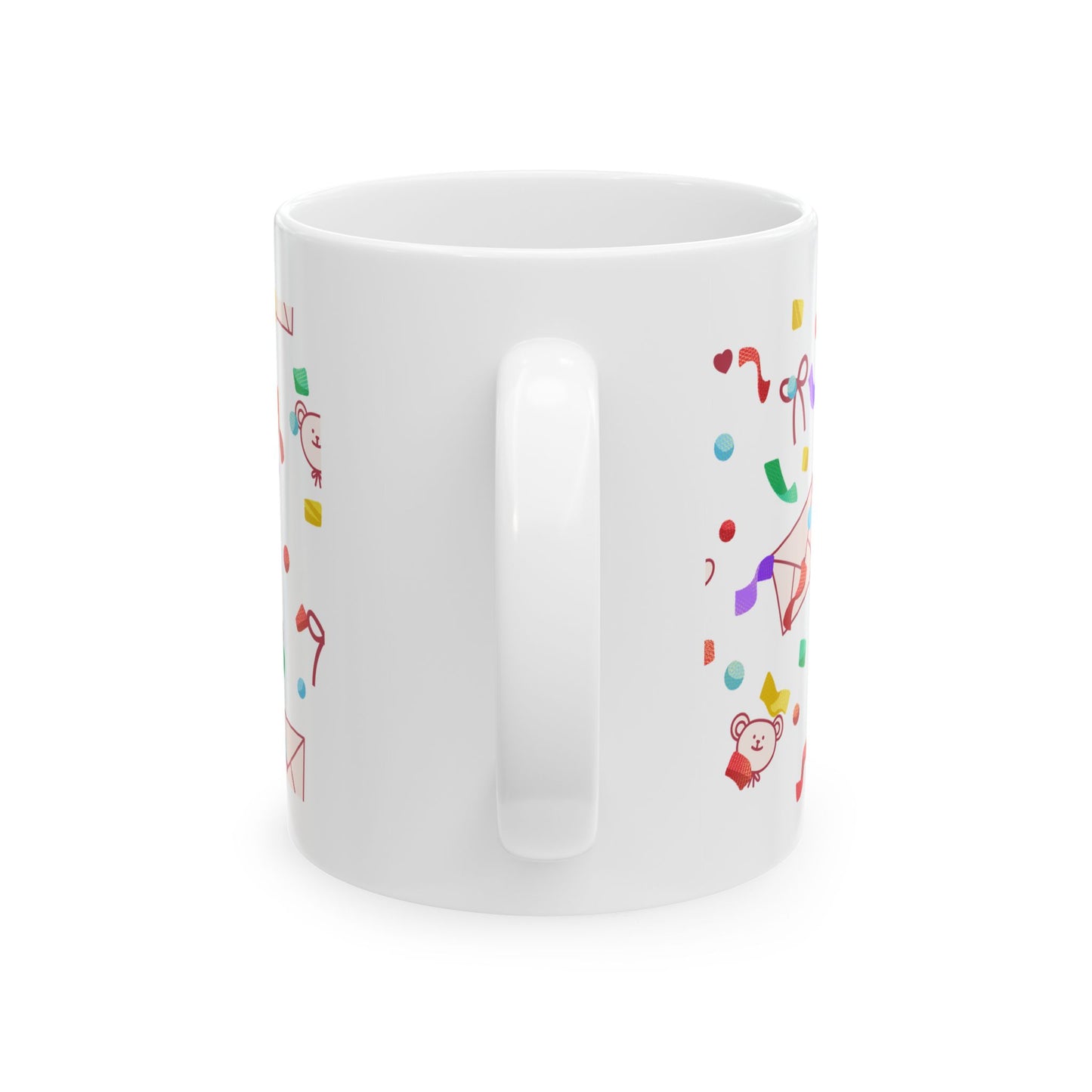 Confetti Love Letters Ceramic Mug — Cute Valentine’s Day Coffee Cup (11oz & 15oz)