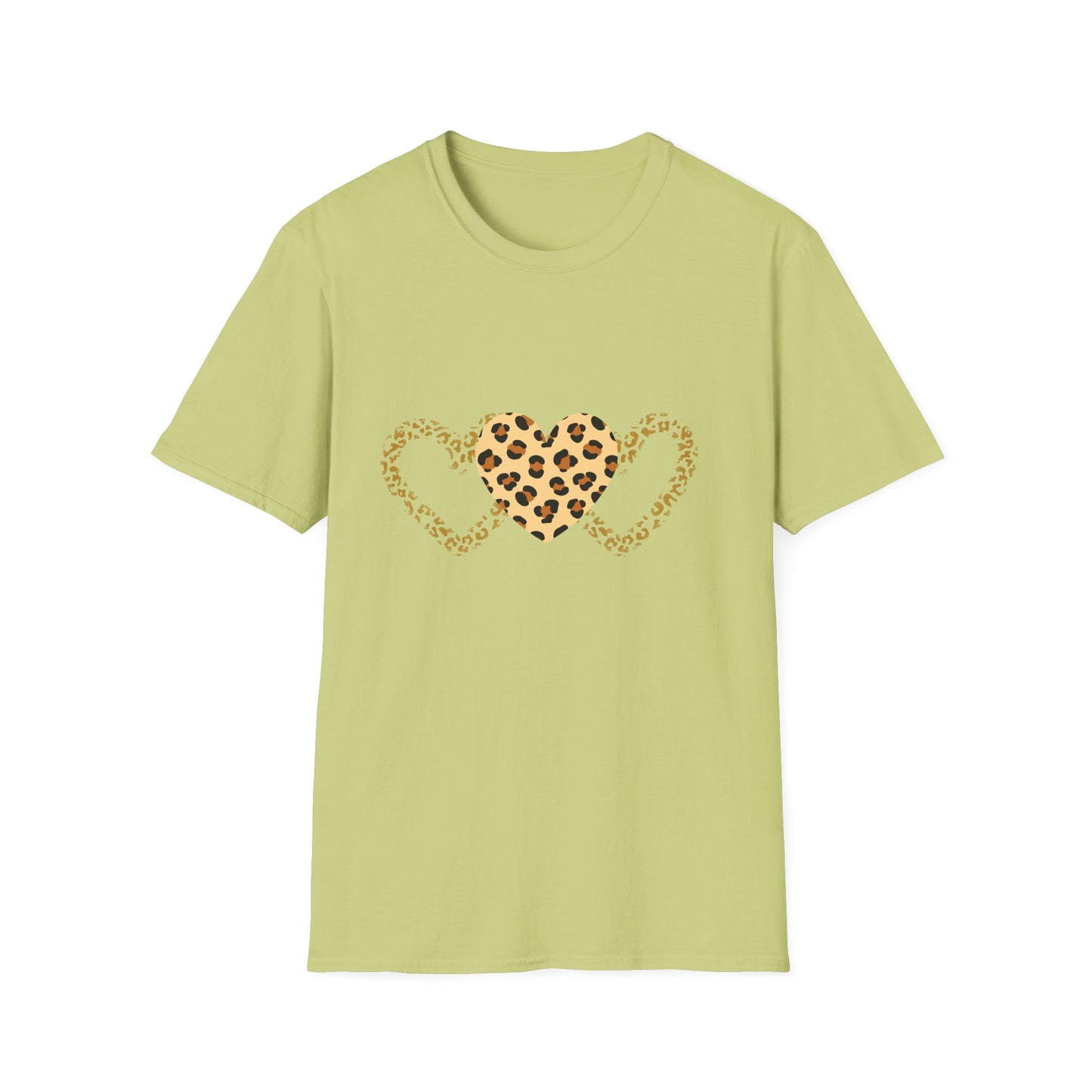 Leopard Heart Love T-Shirt - Unisex Softstyle Tee for Animal Lovers
