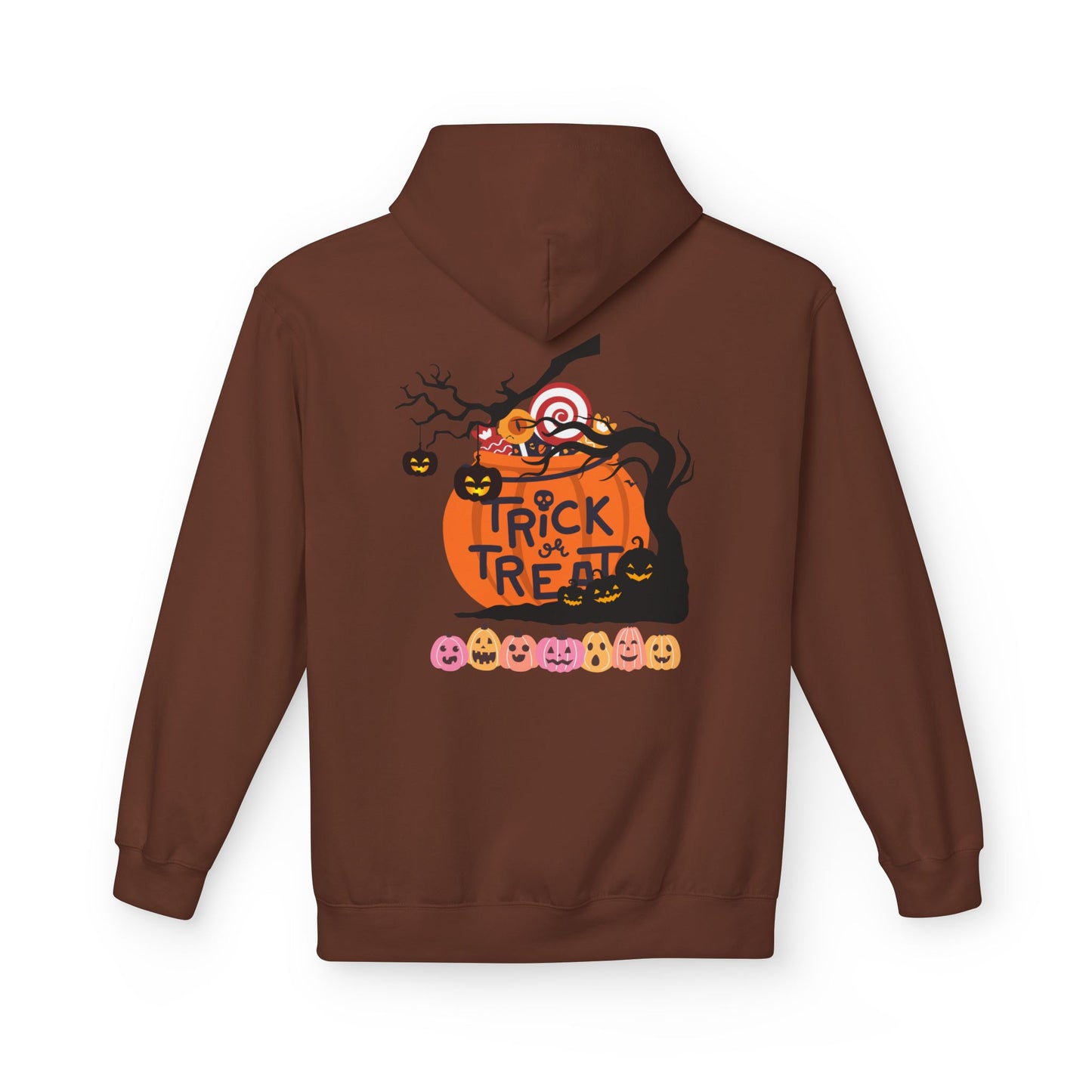 Halloween Fleece Hoodie, Cozy Trick or Treat Sweater, Unisex Fall Apparel, Spooky Season Gift, Festive Celebration Wear