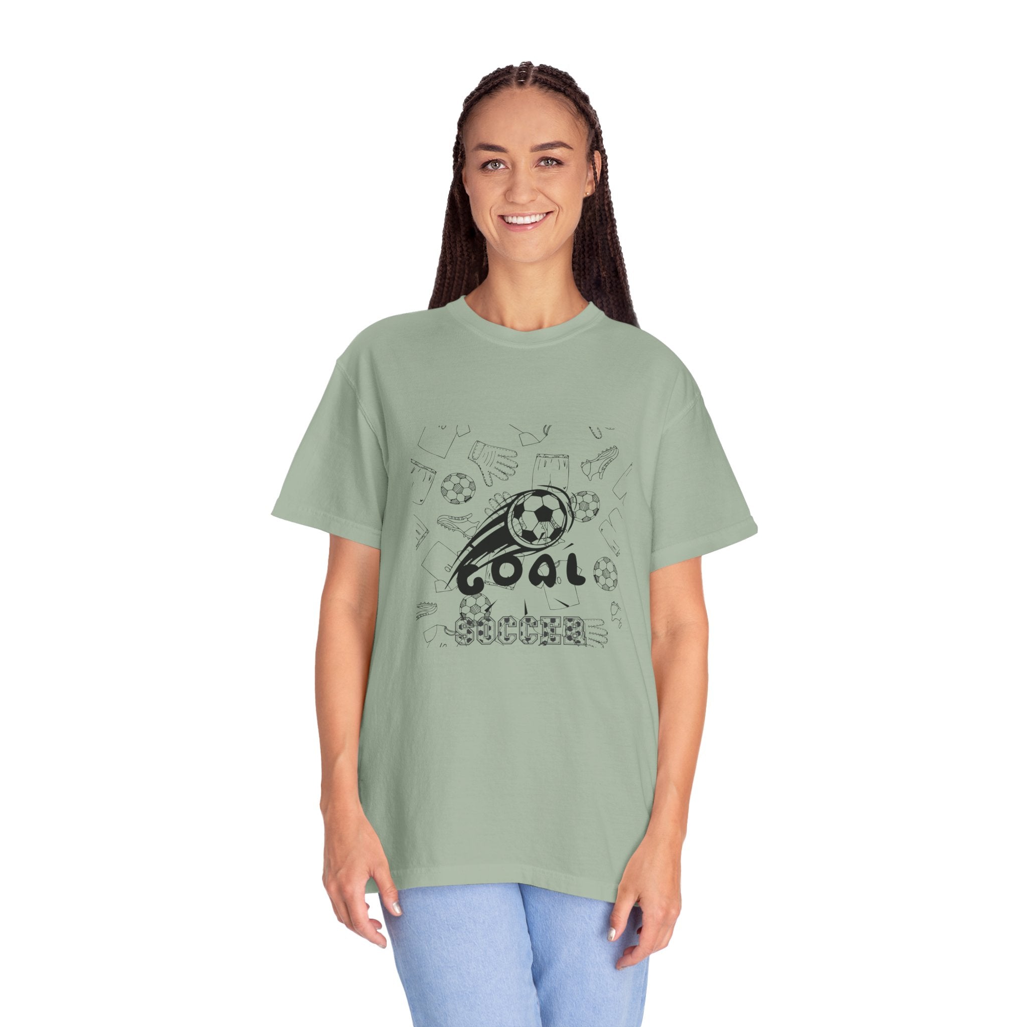 Goal Soccer Unisex Garment-Dyed T-Shirt - Perfect for Fans and Players