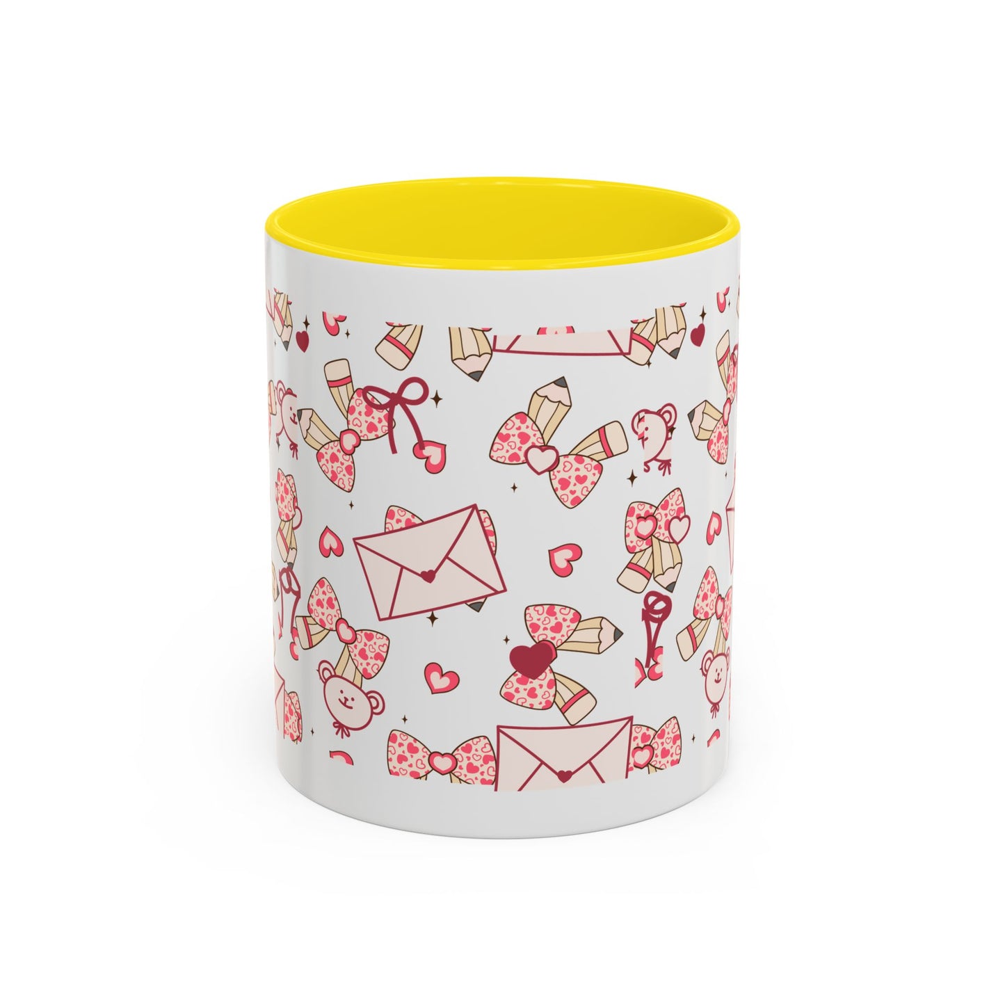 Valentine Love Pattern Accent Coffee Mug (11/15oz)