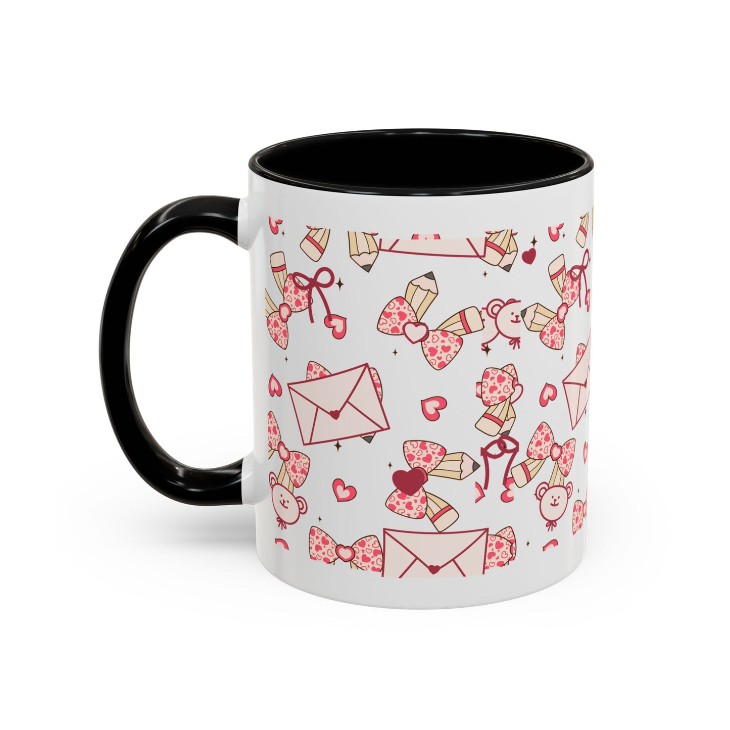 Valentine Love Pattern Accent Coffee Mug (11/15oz)